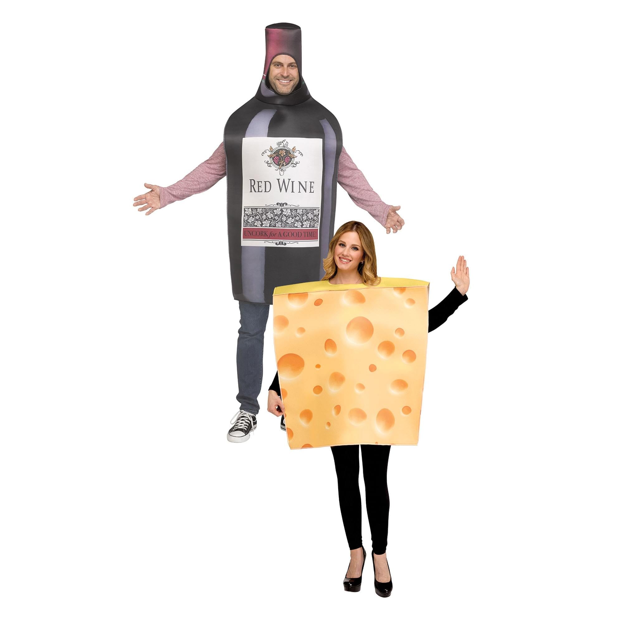 Wine & Cheese Adult Couples Costume | One Size