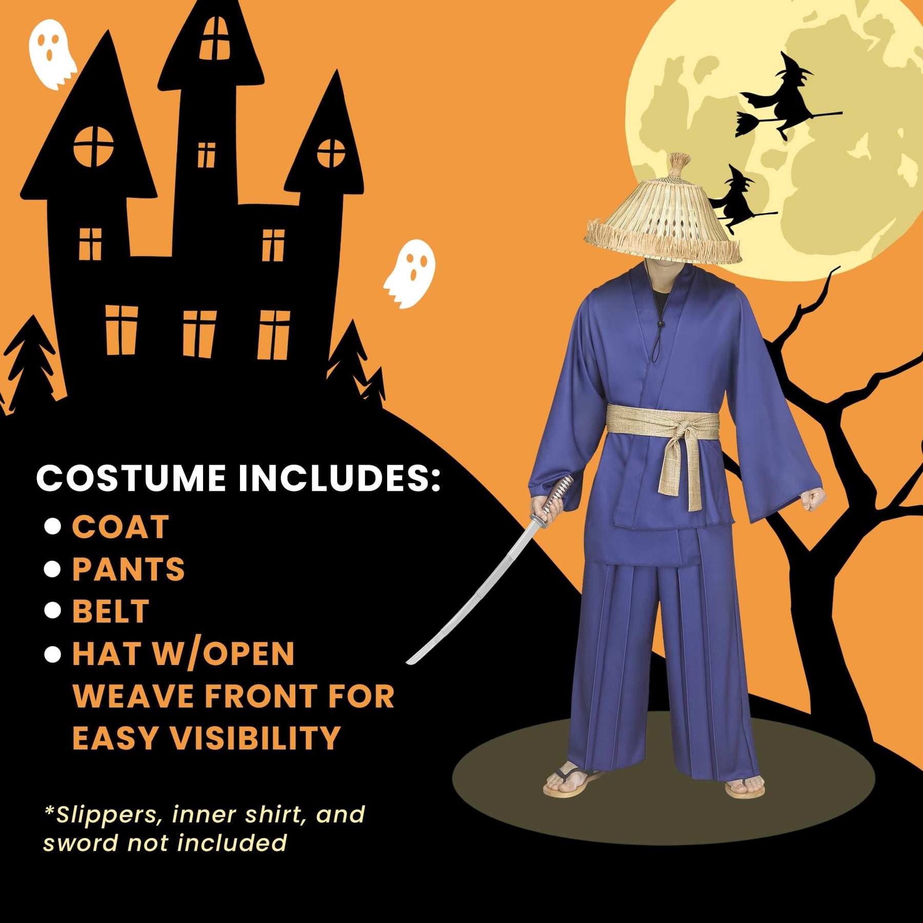 Ronin Adult Costume | One Size Fits Most