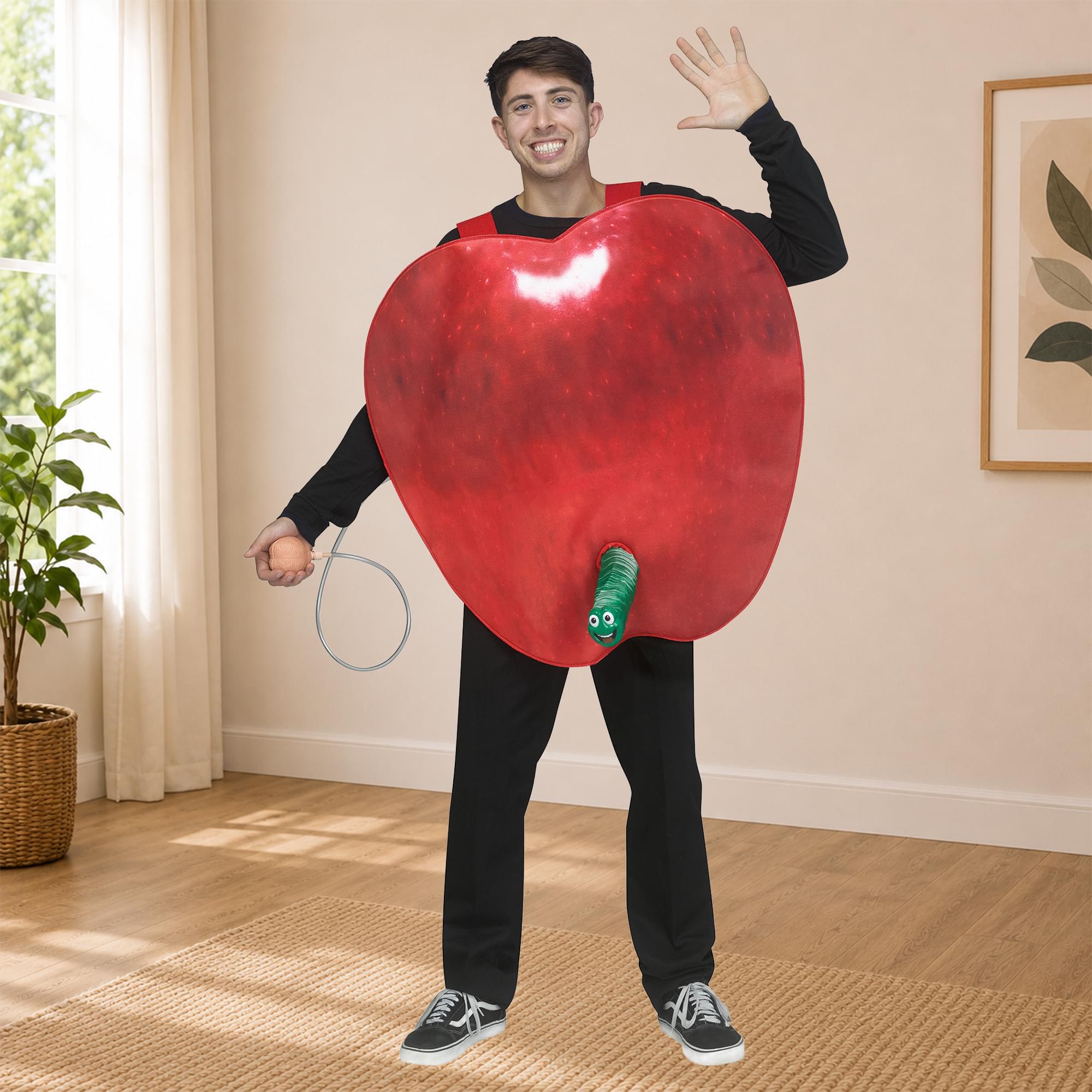 Squirmy Apple Surprise Adult Costume | One Size