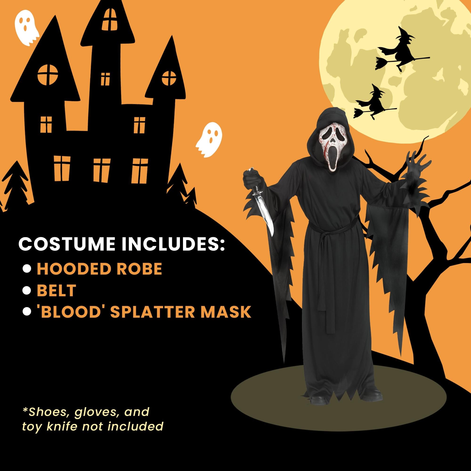 Ghost Face Splatter Child Costume