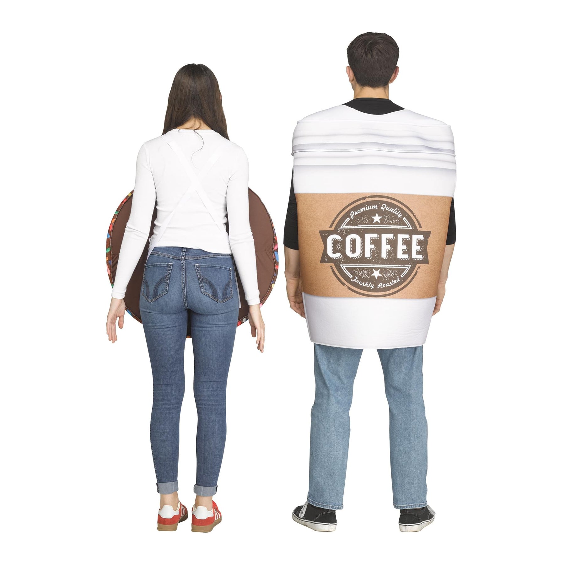 Coffee and Donut Adult Couples Costume | One Size