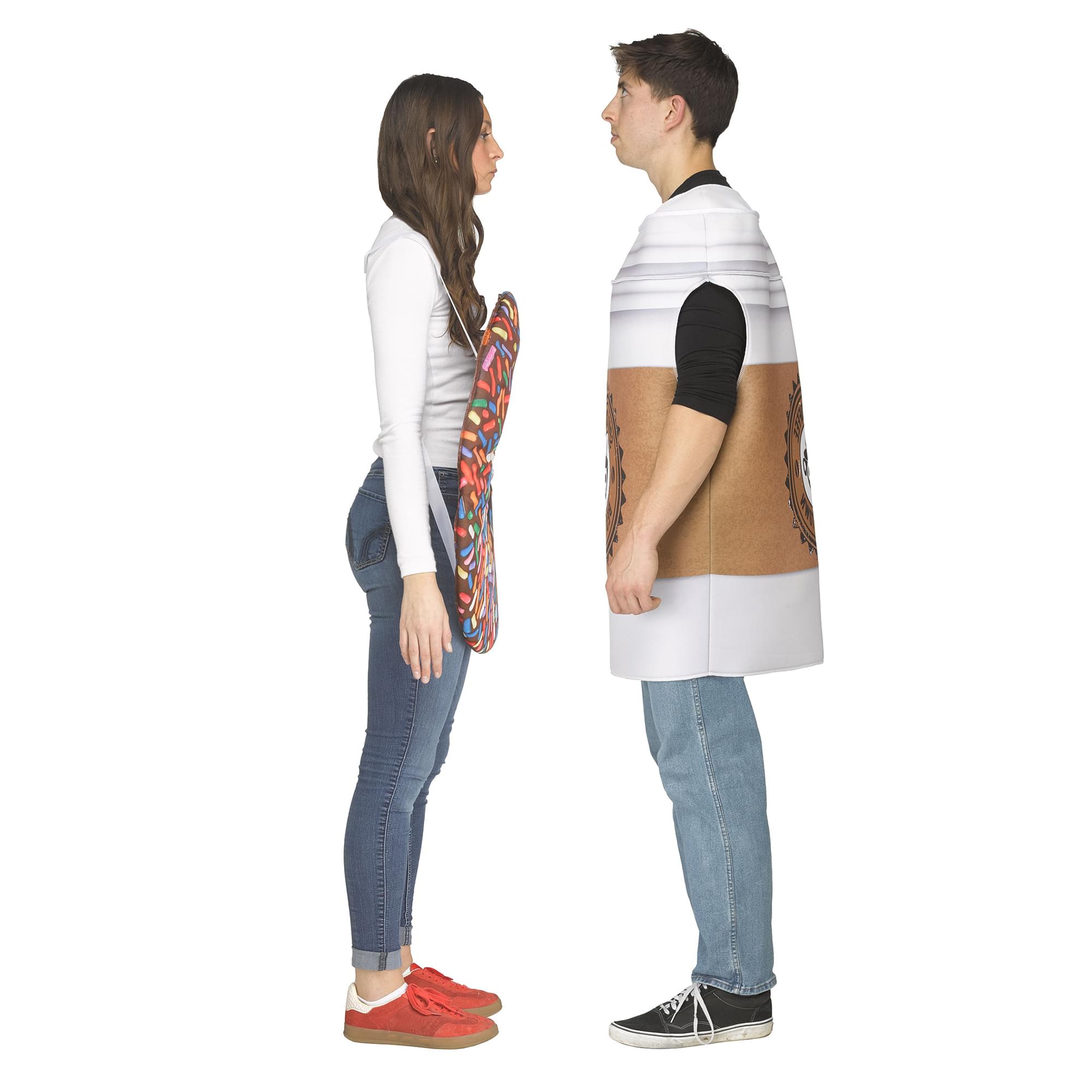 Coffee and Donut Adult Couples Costume | One Size