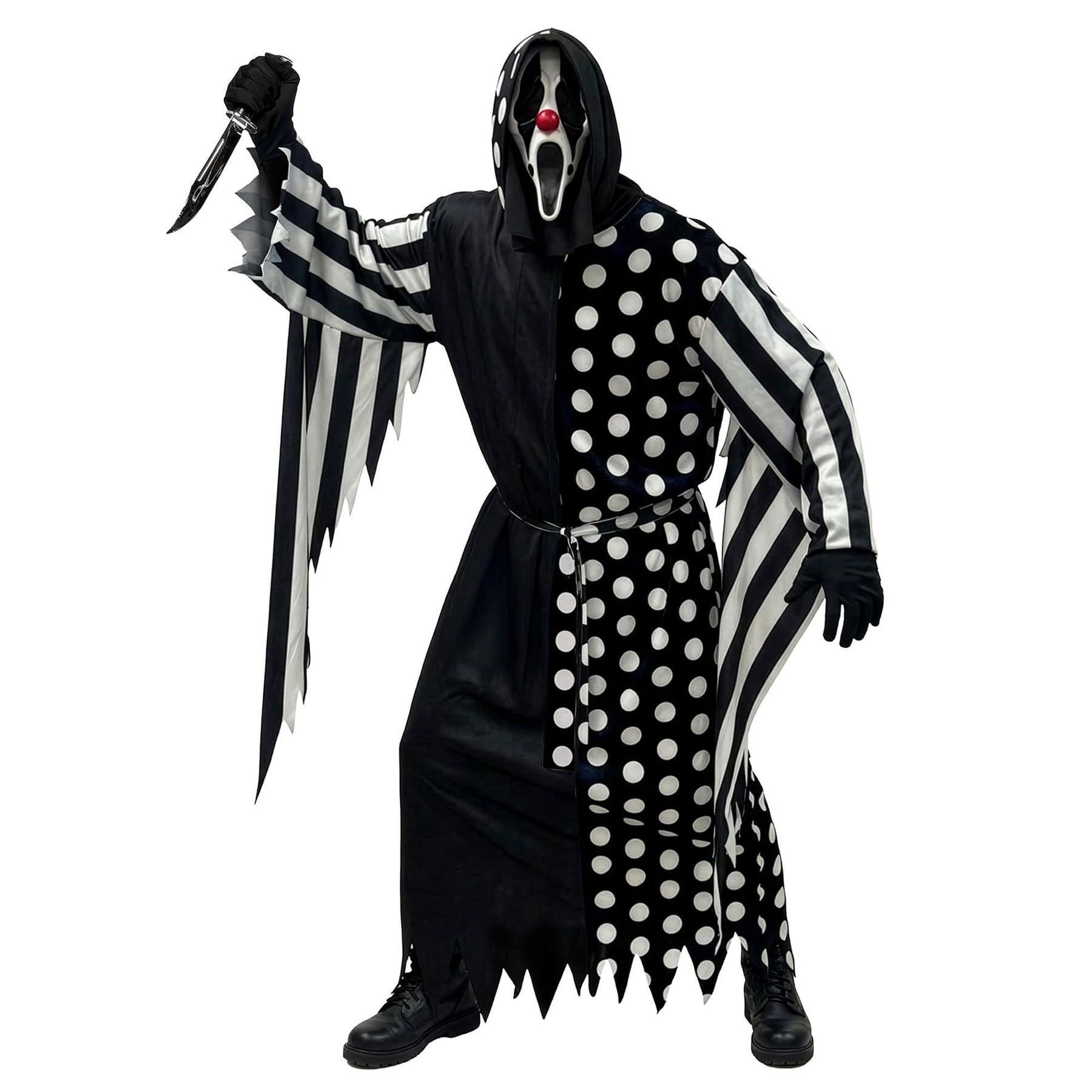Ghost Face Clown Robe Adult Costume | One Size