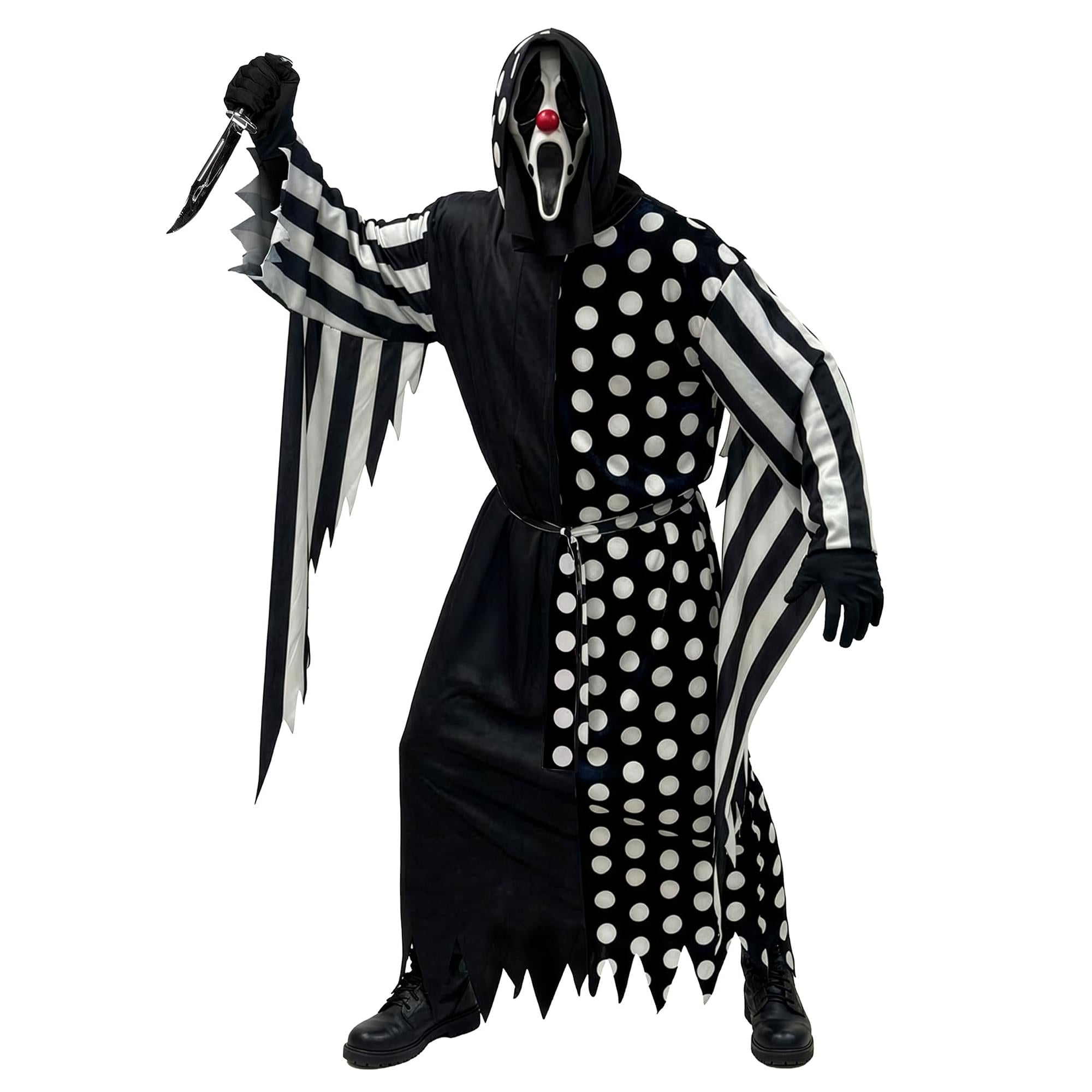 Ghost Face Clown Robe Adult Costume | One Size