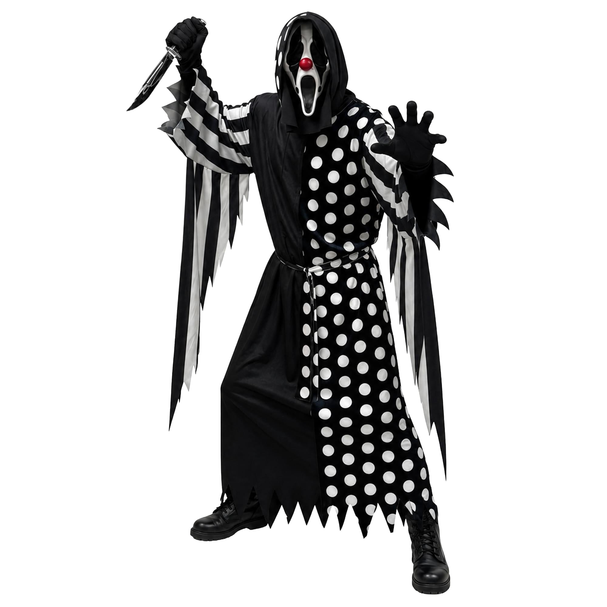 Ghost Face Clown Robe Adult Costume | One Size