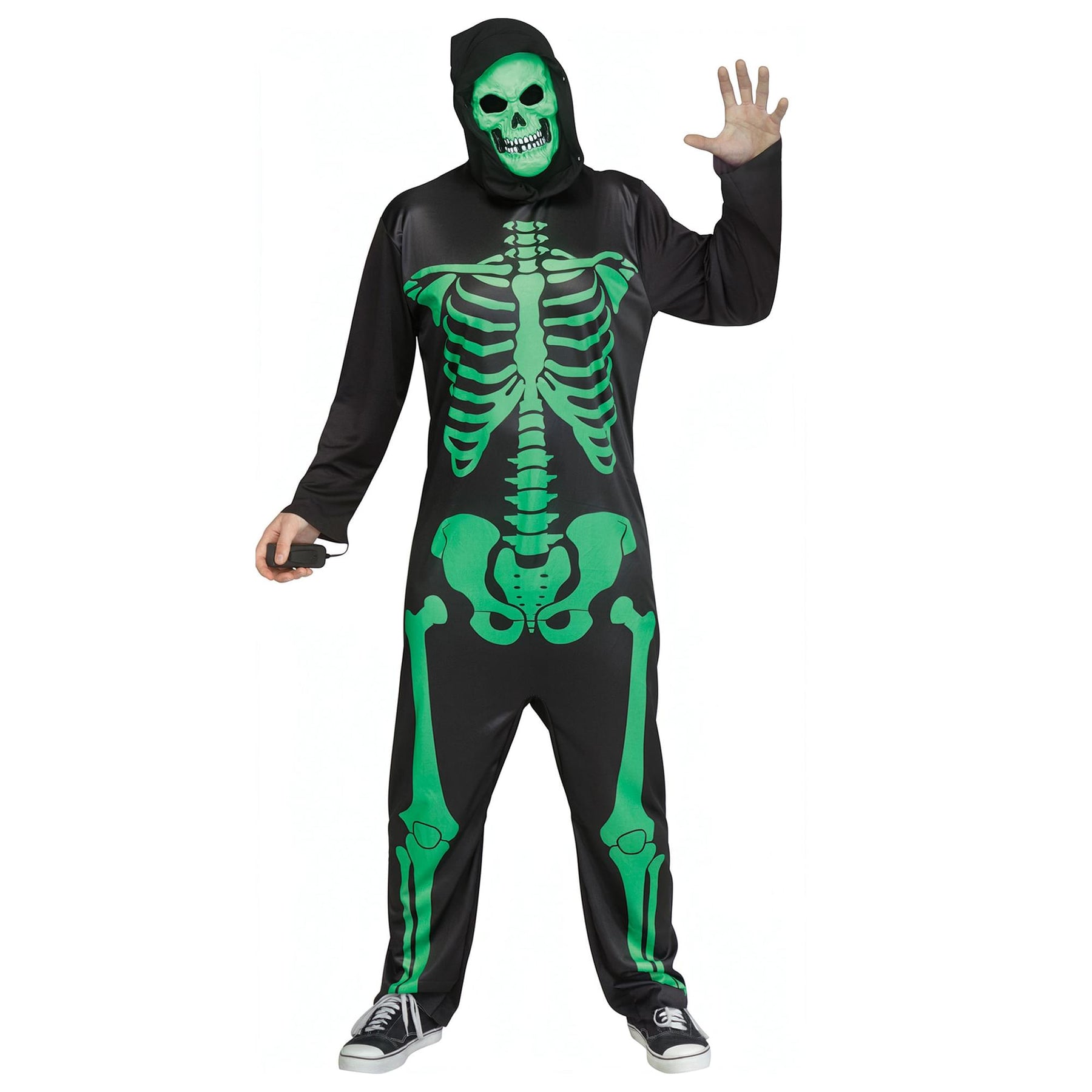 Black Light Neon Skeleton Adult Costume | One Size