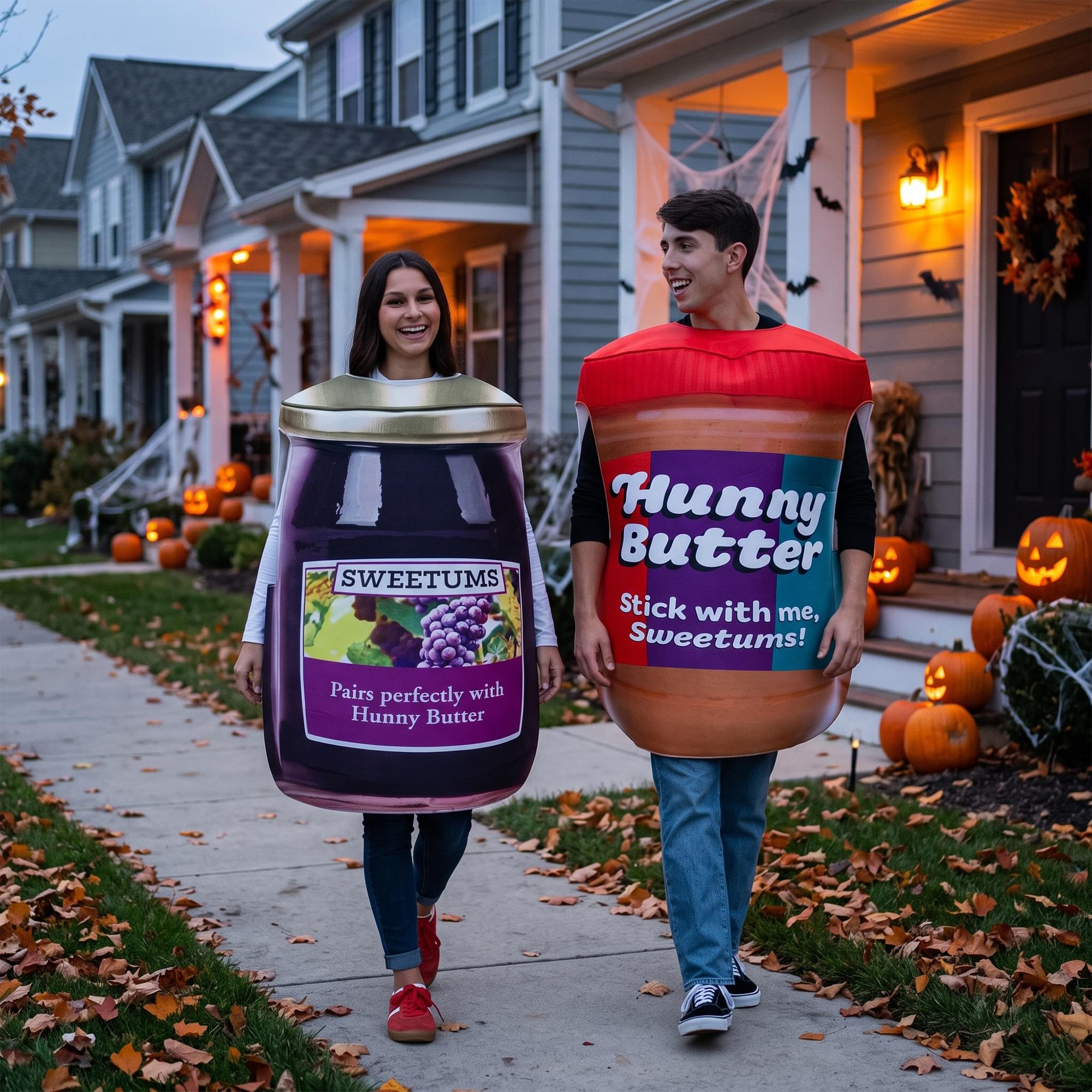 Peanut Butter and Jelly Adult Couples Costume | One Size