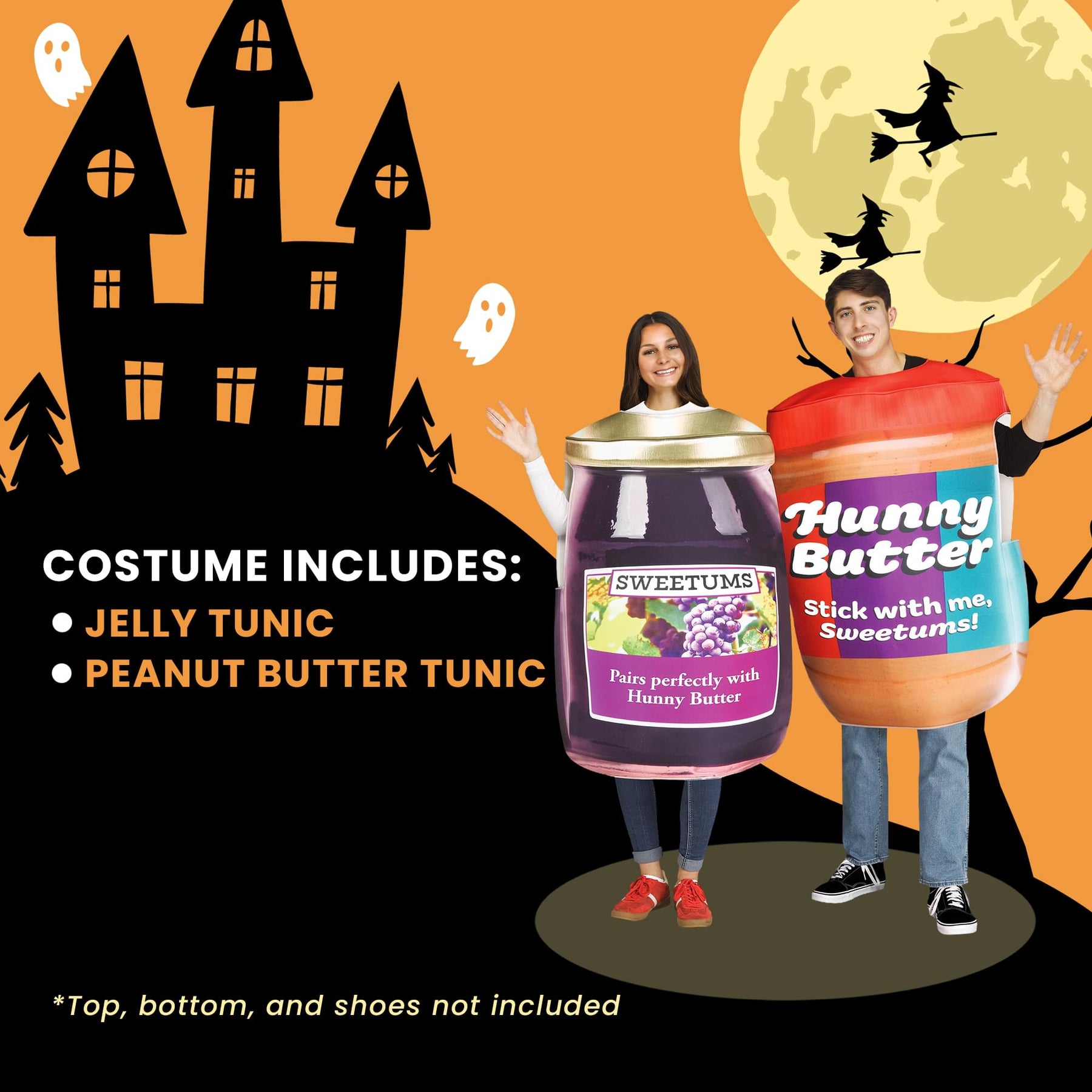 Peanut Butter and Jelly Adult Couples Costume | One Size