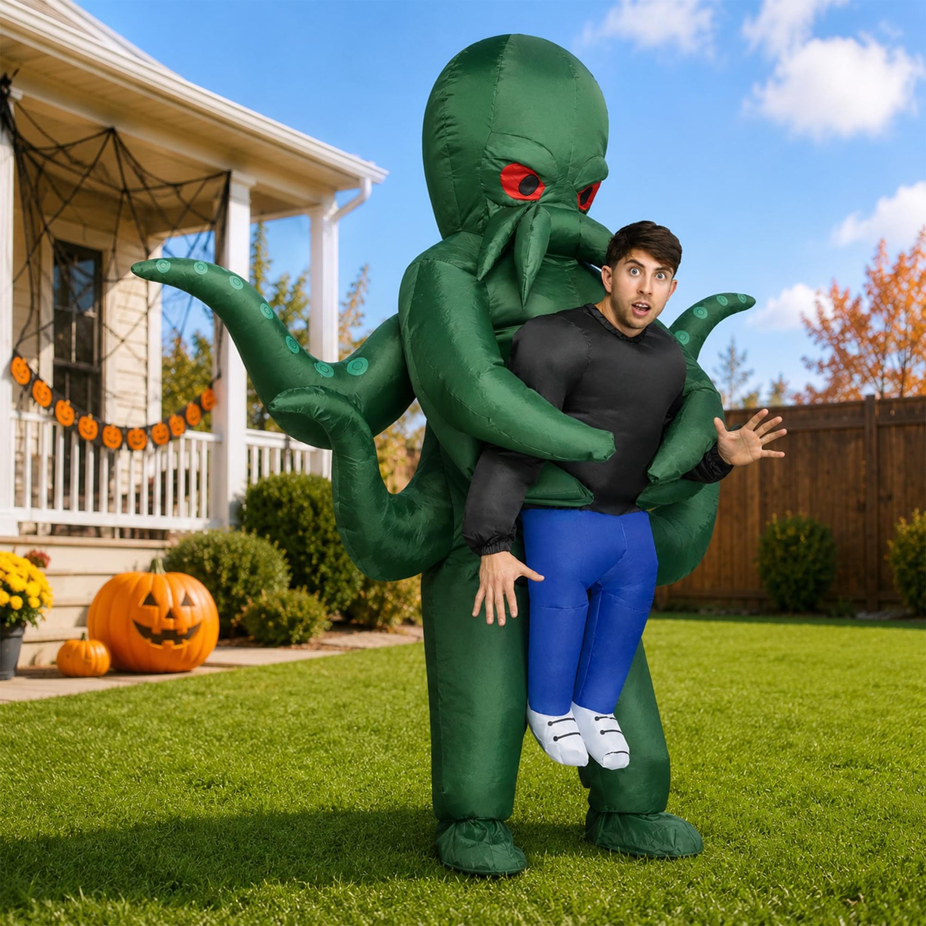 Cthulhu Abduction Inflatable Adult Costume | One Size
