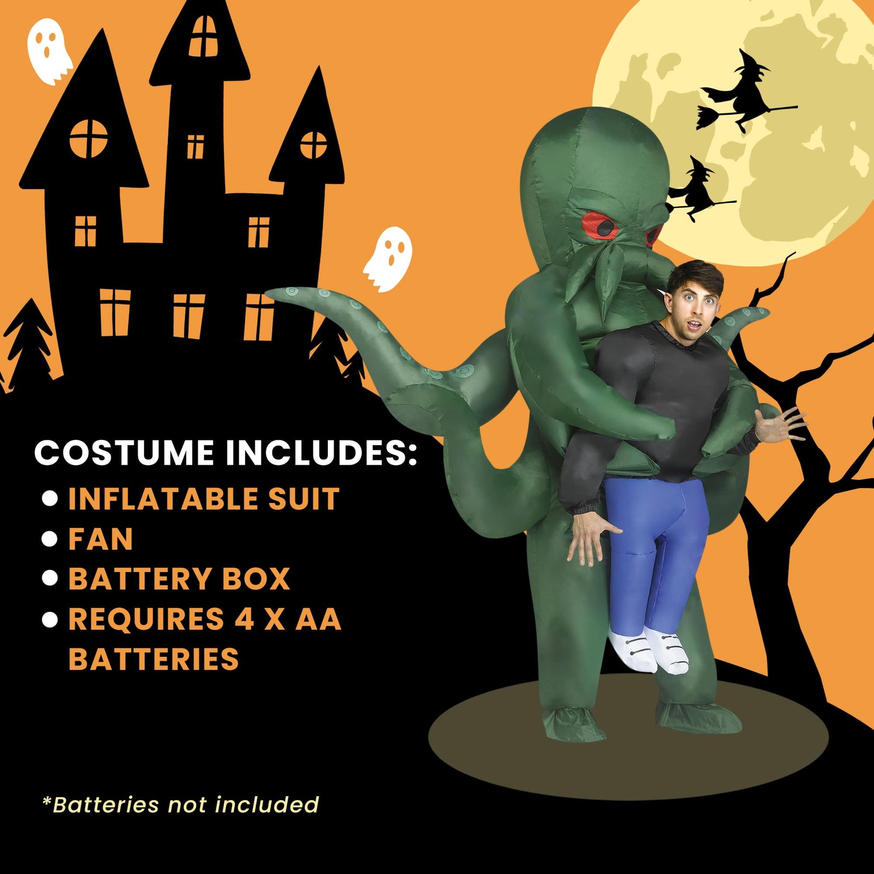 Cthulhu Abduction Inflatable Adult Costume | One Size