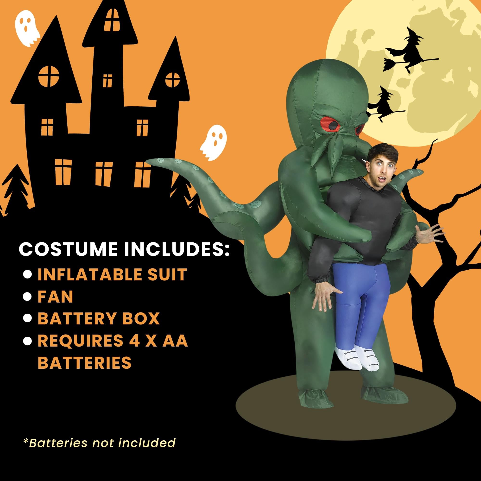 Cthulhu Abduction Inflatable Adult Costume | One Size