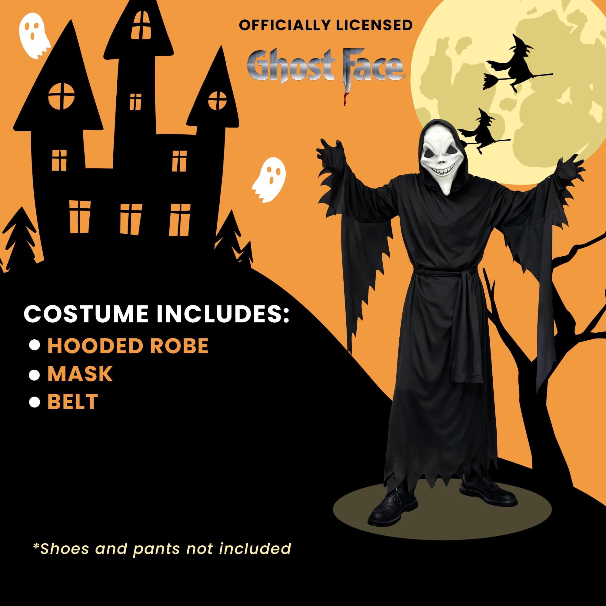 Scary Movie 6 Ghost Face Grinny Adult Costume | One Size Fits Most