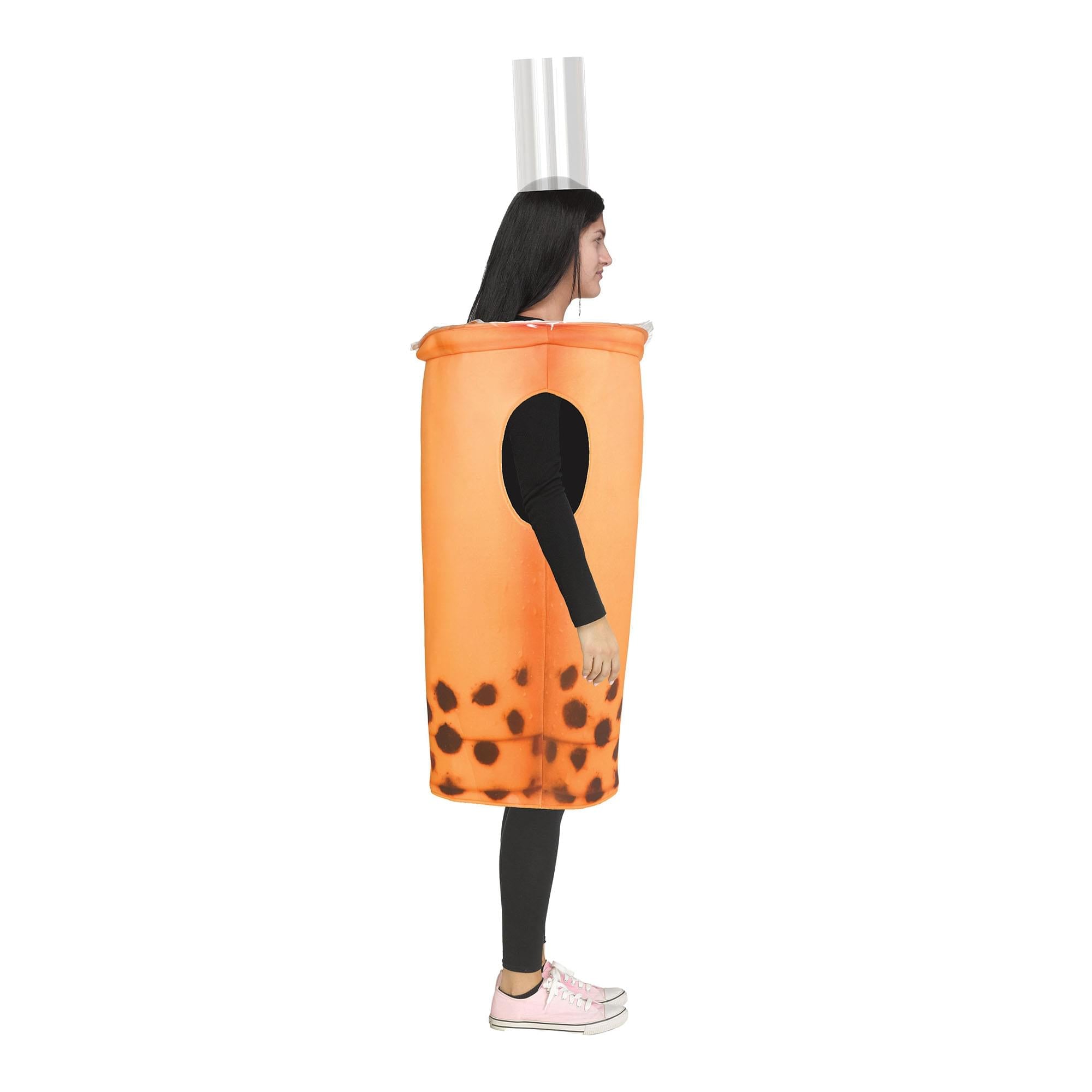 Orange Bubble Tea Adult Costume | One Size Fits Most