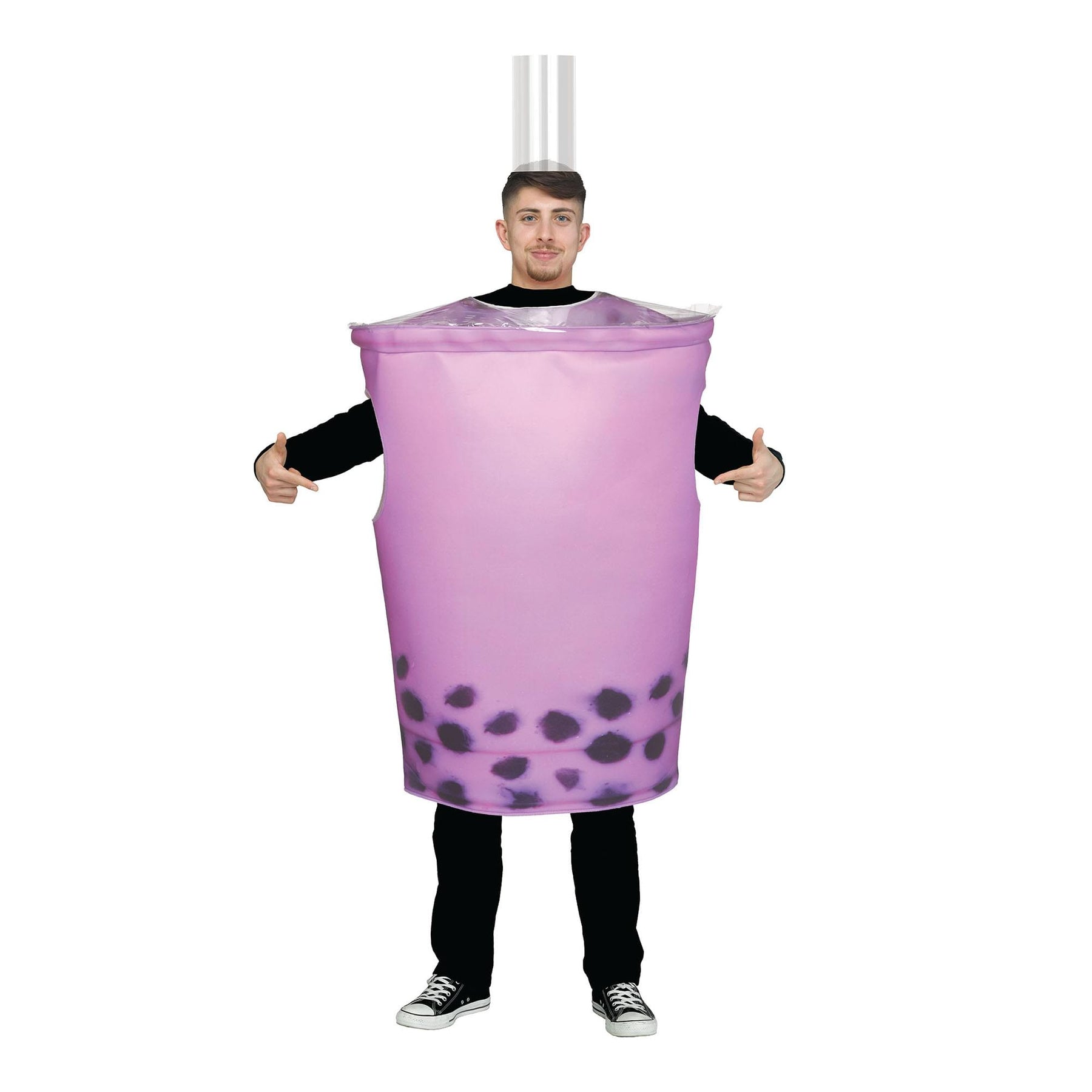 Purple Bubble Tea Adult Costume | One Size Fits Most