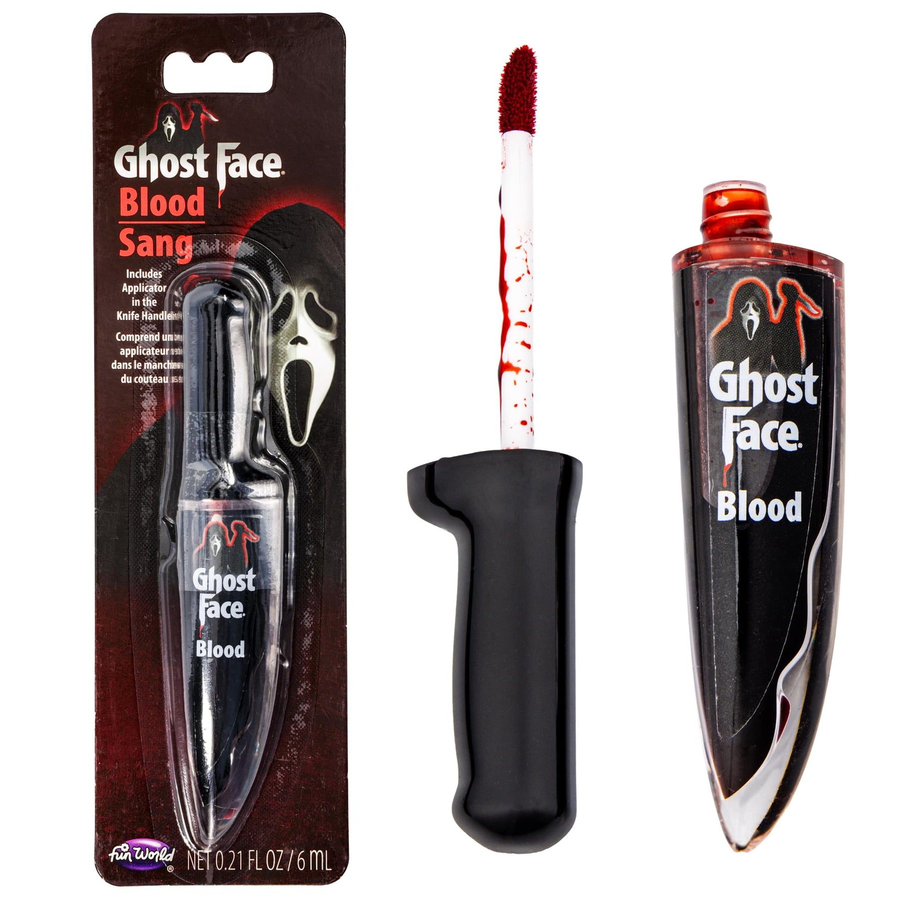 Ghost Face Costume Knife With Liquid Theatrical Blood