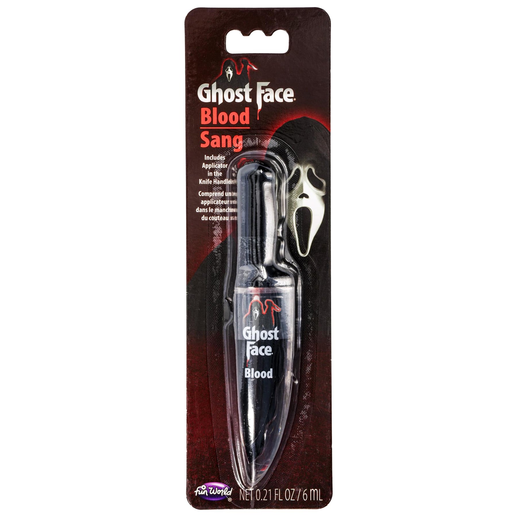 Ghost Face Costume Knife With Liquid Theatrical Blood