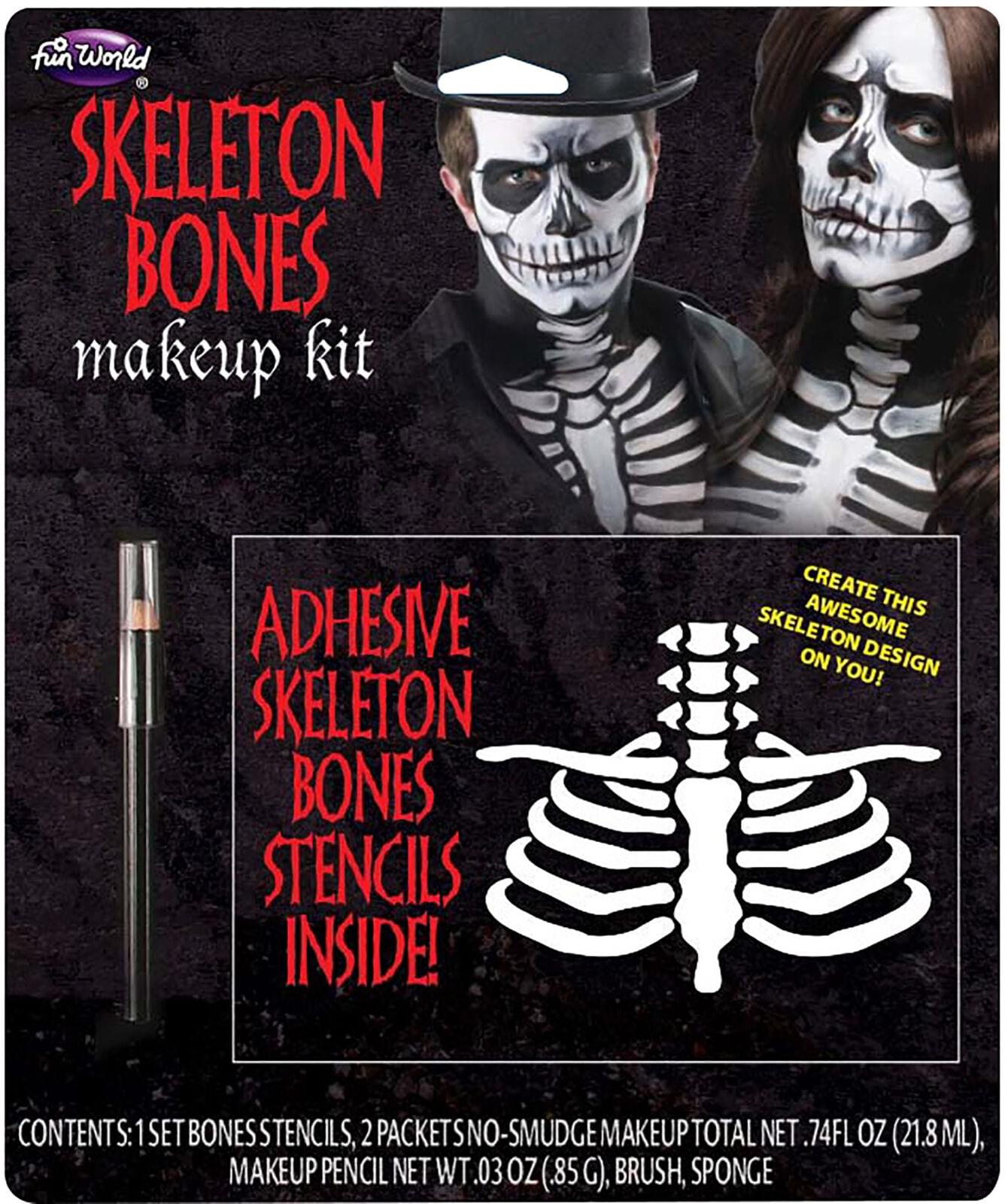 Skeleton Bones Costume Makeup Kit