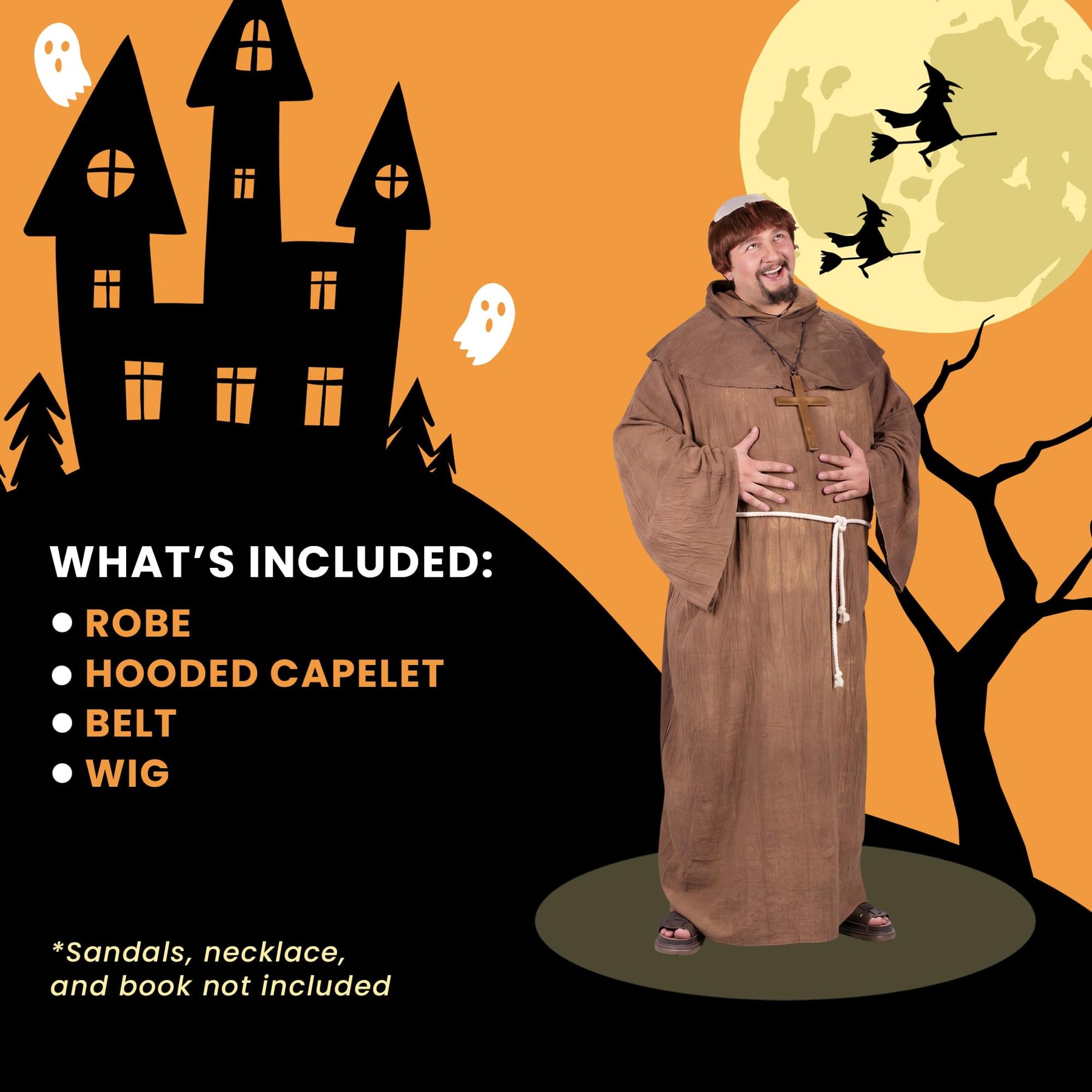 Medieval Monk Plus Size Costume