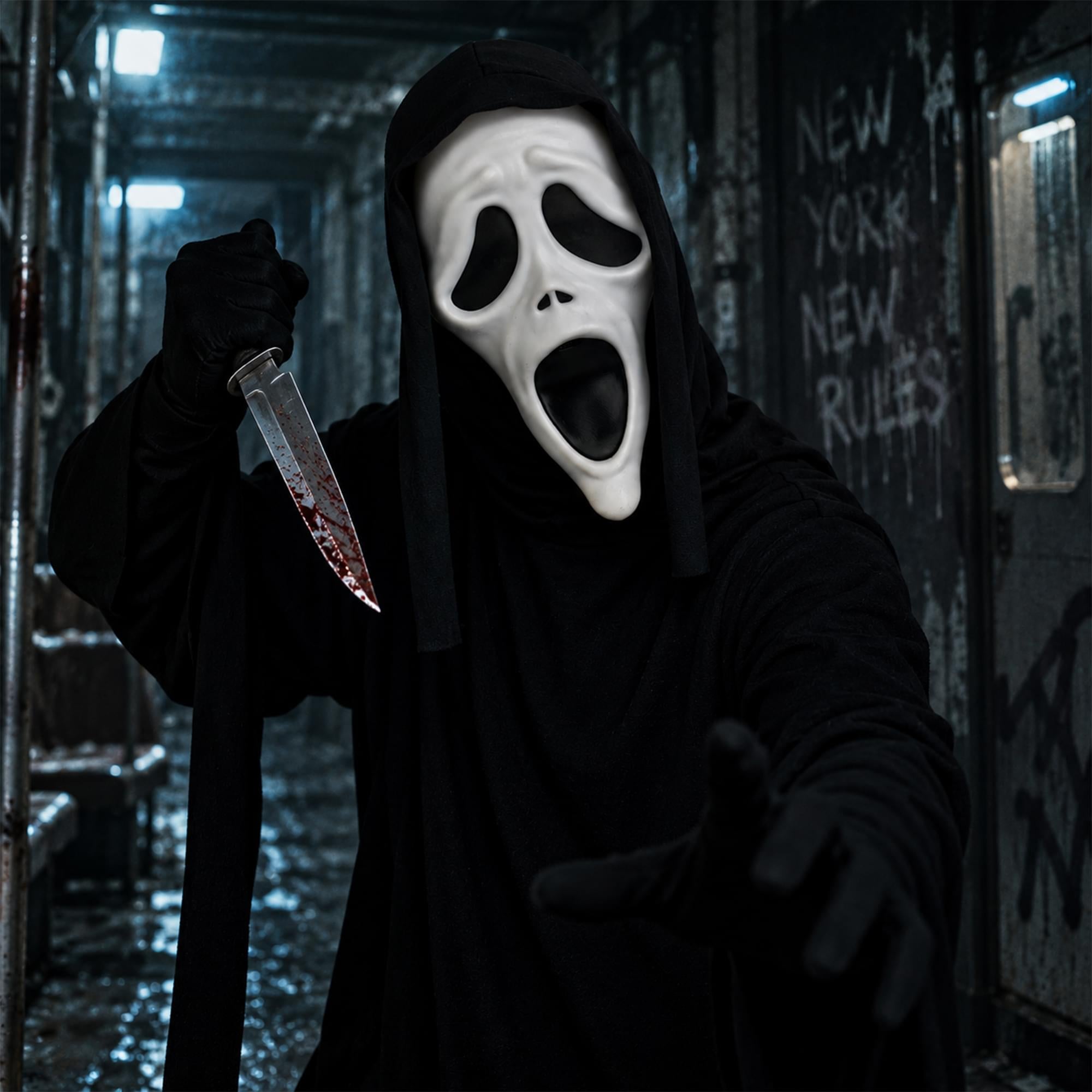 Ghost Face Scary Movie 6 Killer Adult Costume Mask