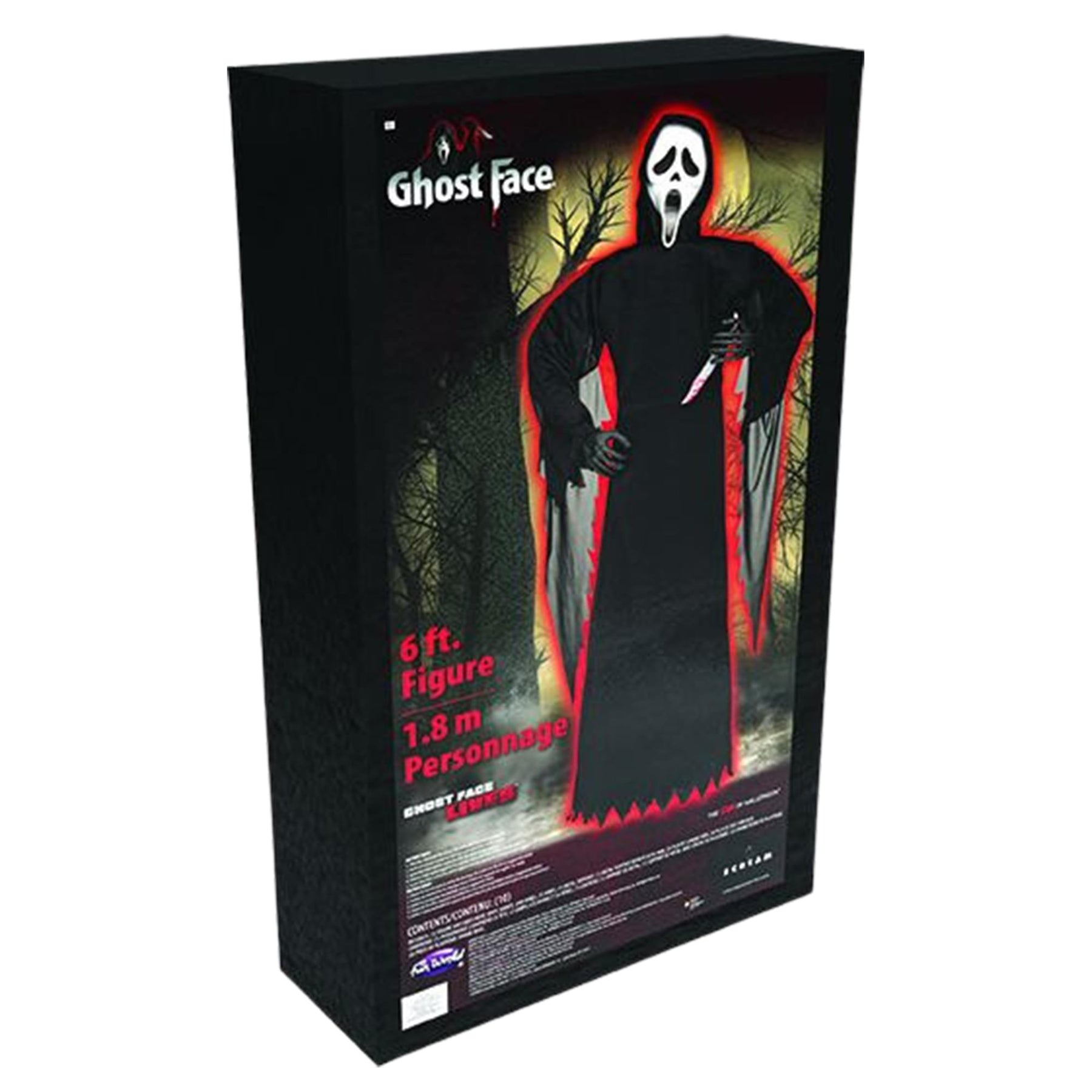 Ghost Face Figure With Knife 6' Yard Décor