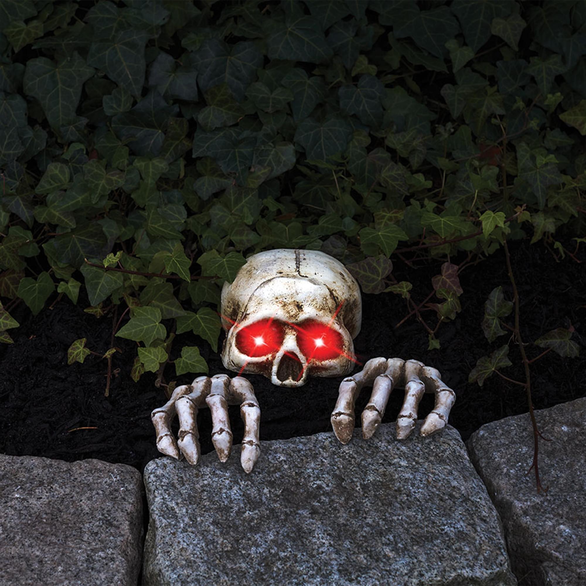 Light-Up Skele-Peeper Grave Breaker Halloween Decor