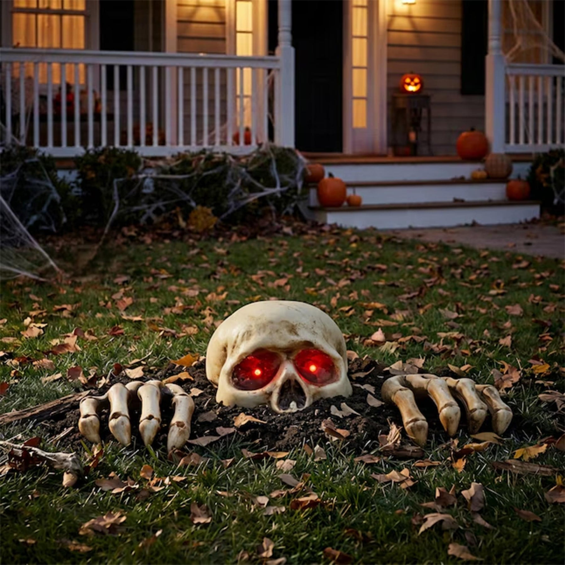 Light-Up Skele-Peeper Grave Breaker Halloween Decor