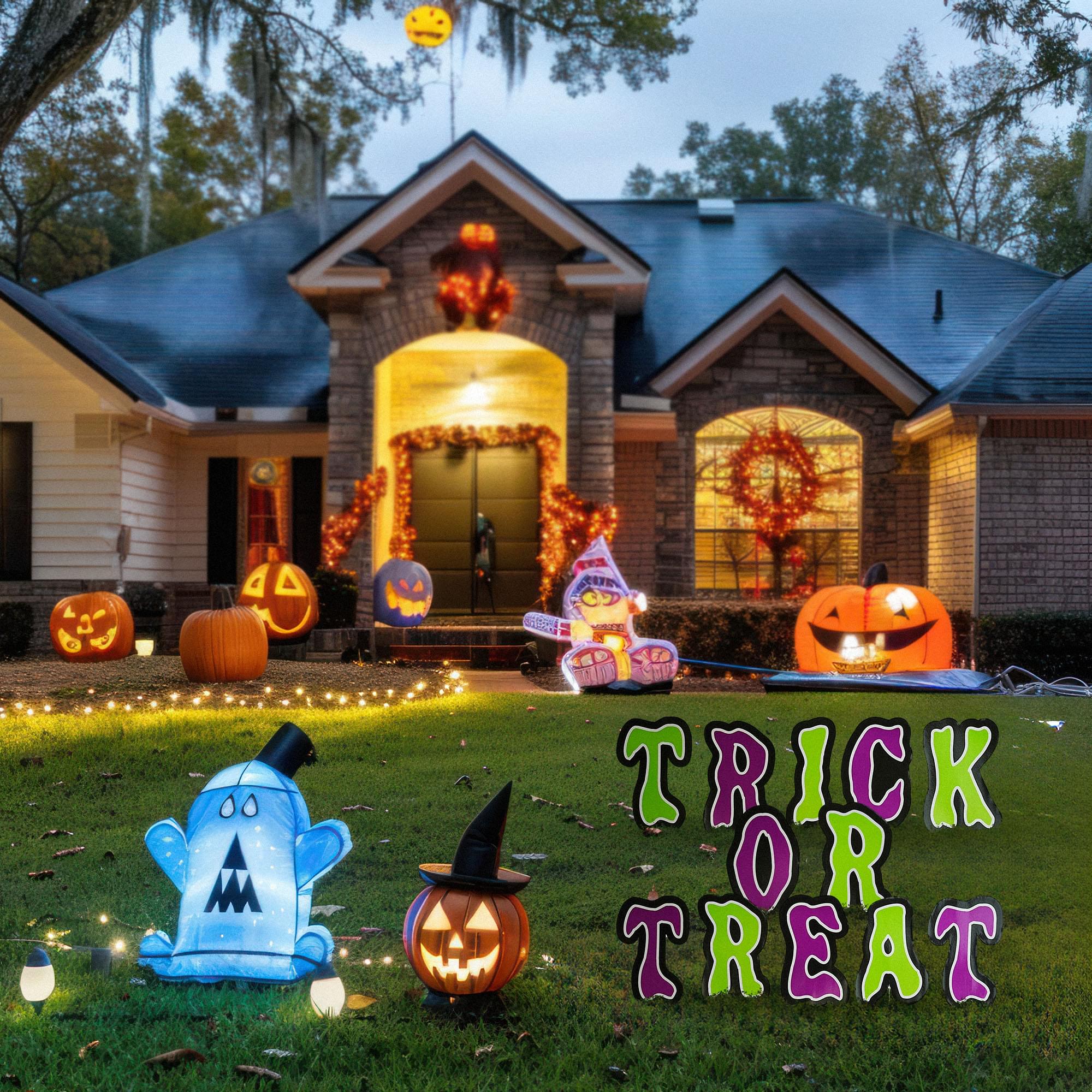Trick Or Treat 15.75 Inch Letters Halloween Yard Sign