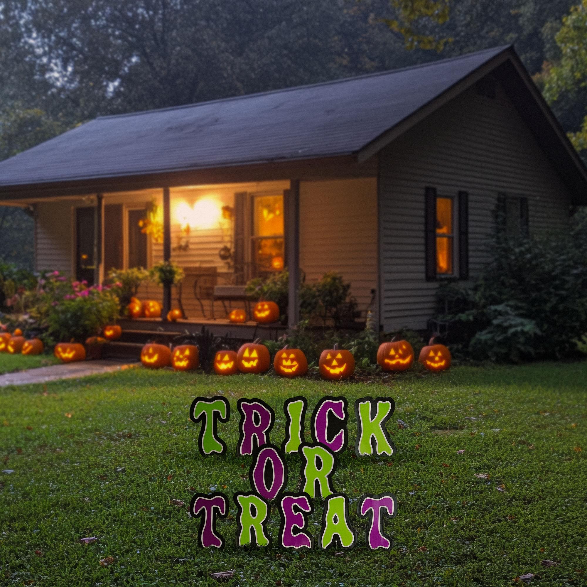 Trick Or Treat 15.75 Inch Letters Halloween Yard Sign