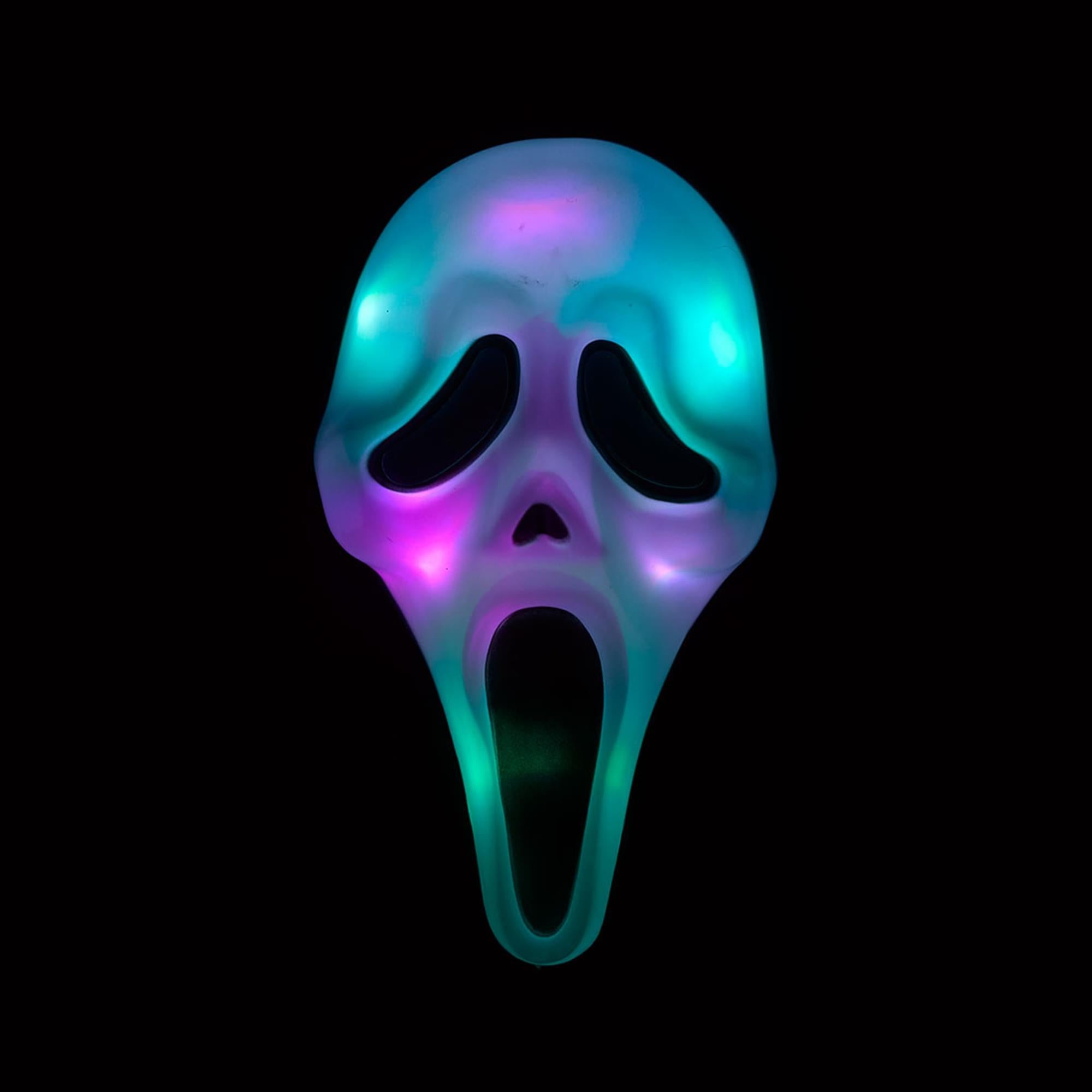 Scream Ghost Face Color Change Costume Mask With Shroud