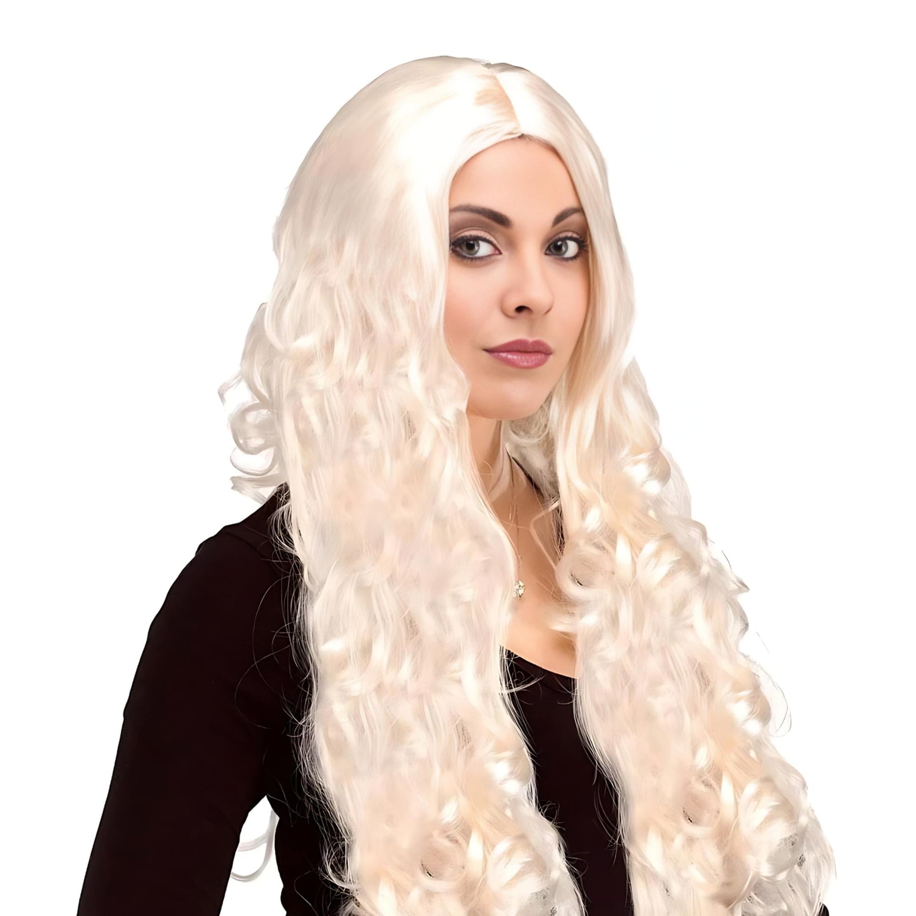 30" Curly Blonde Costume Wig