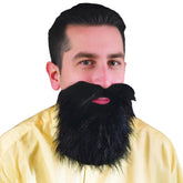 Black Mustache & Long Beard Costume Accessory