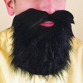 Black Mustache & Long Beard Costume Accessory
