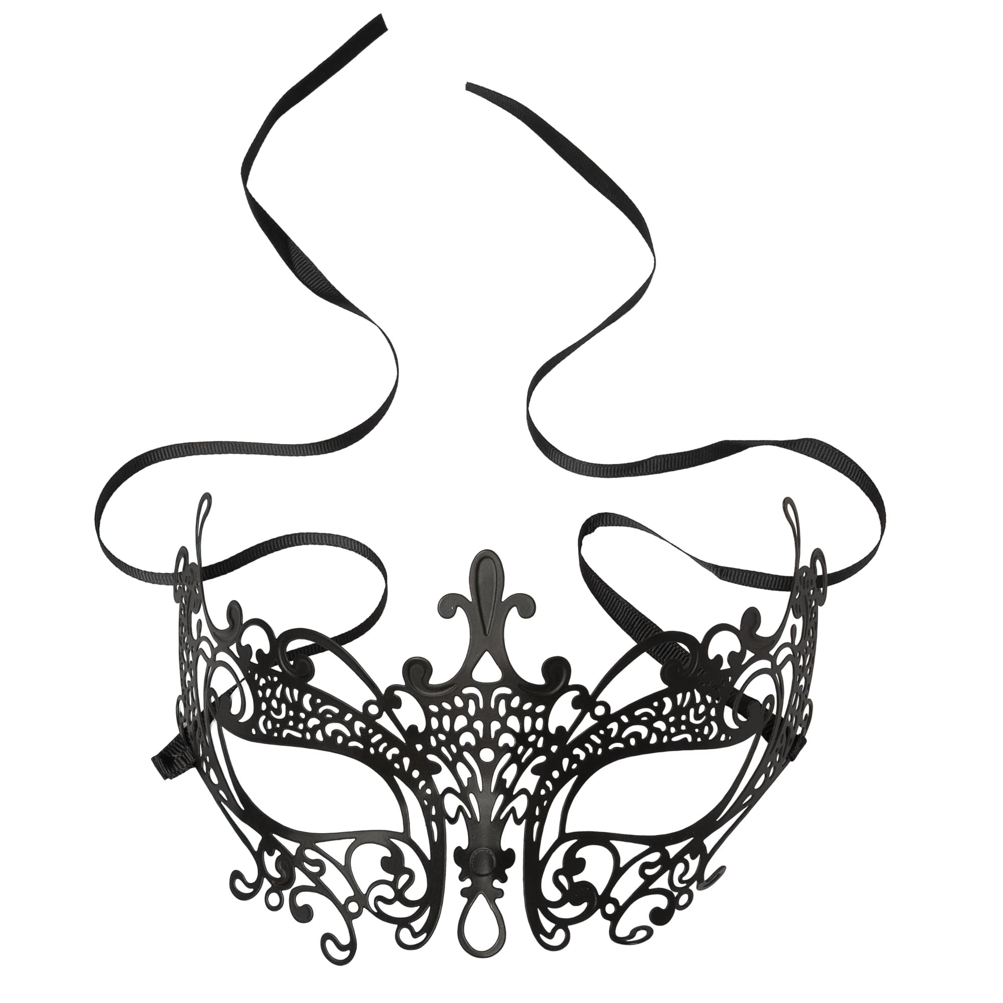 Laser Cut Phantom Adult Costume Masquerade Mask | Black