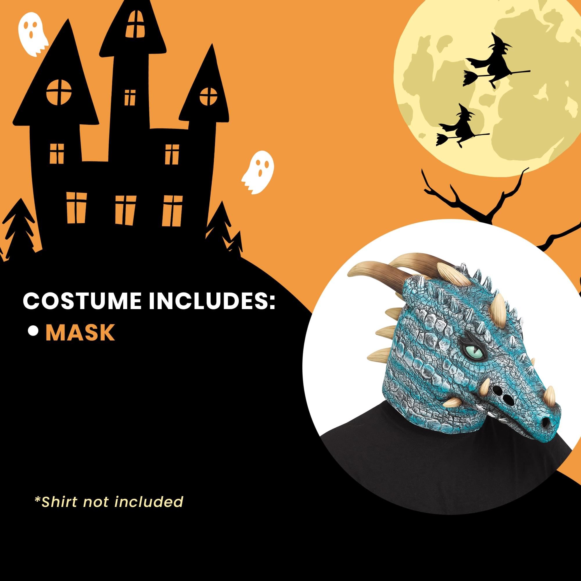 Ice Dragon (Blue) Adult Costume Mask