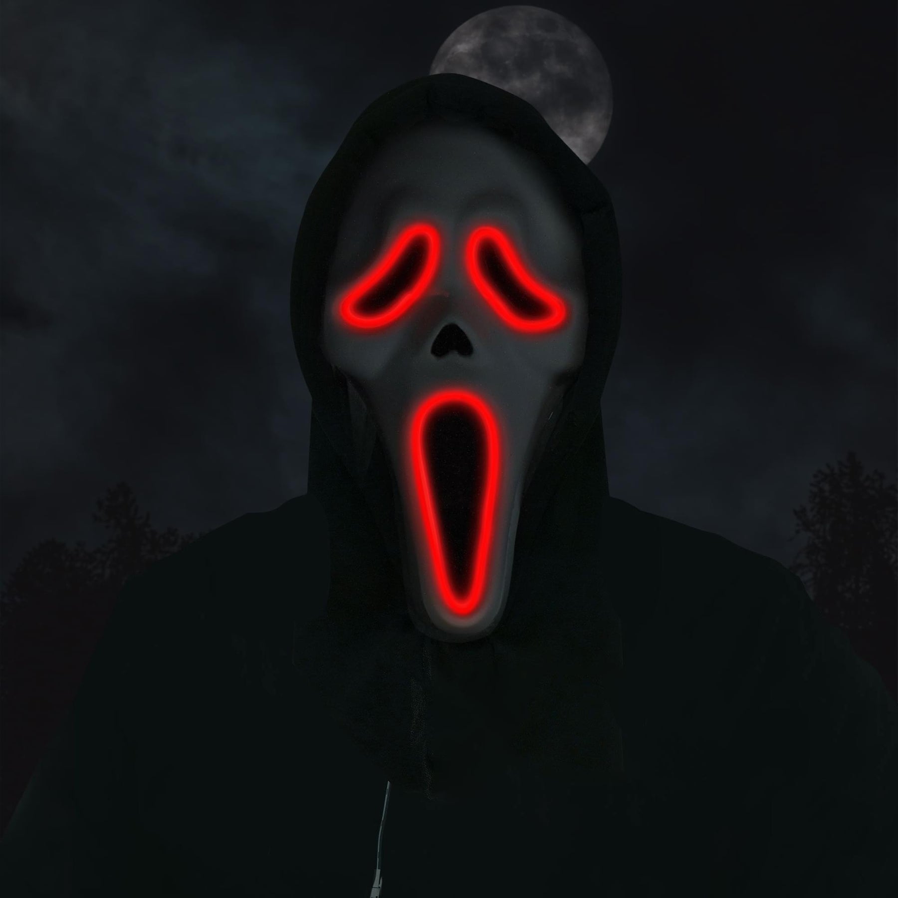 Ghost Face Illumo EL Light-Up Costume Mask