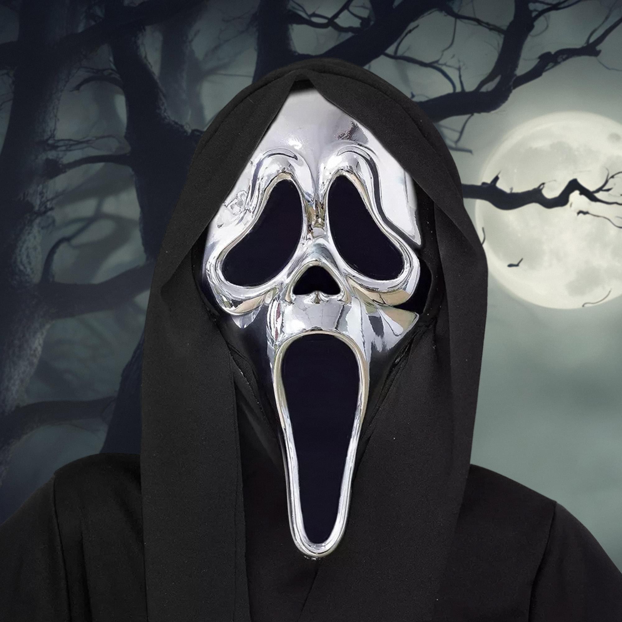 Ghost Face Chrome Adult Costume Mask