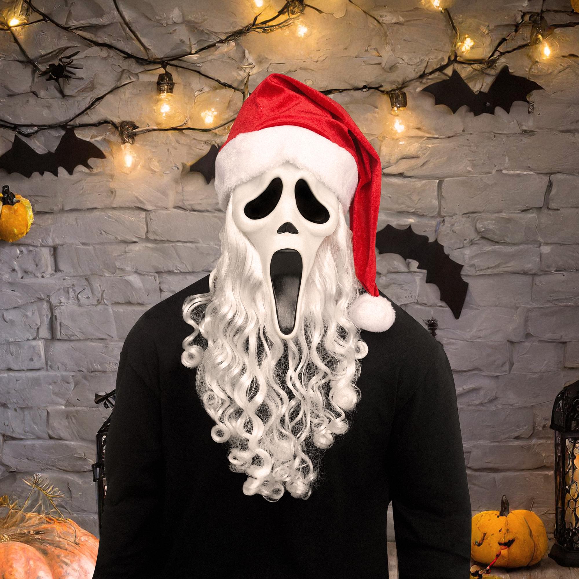 Scream Ghost Face Santa Adult Costume Mask
