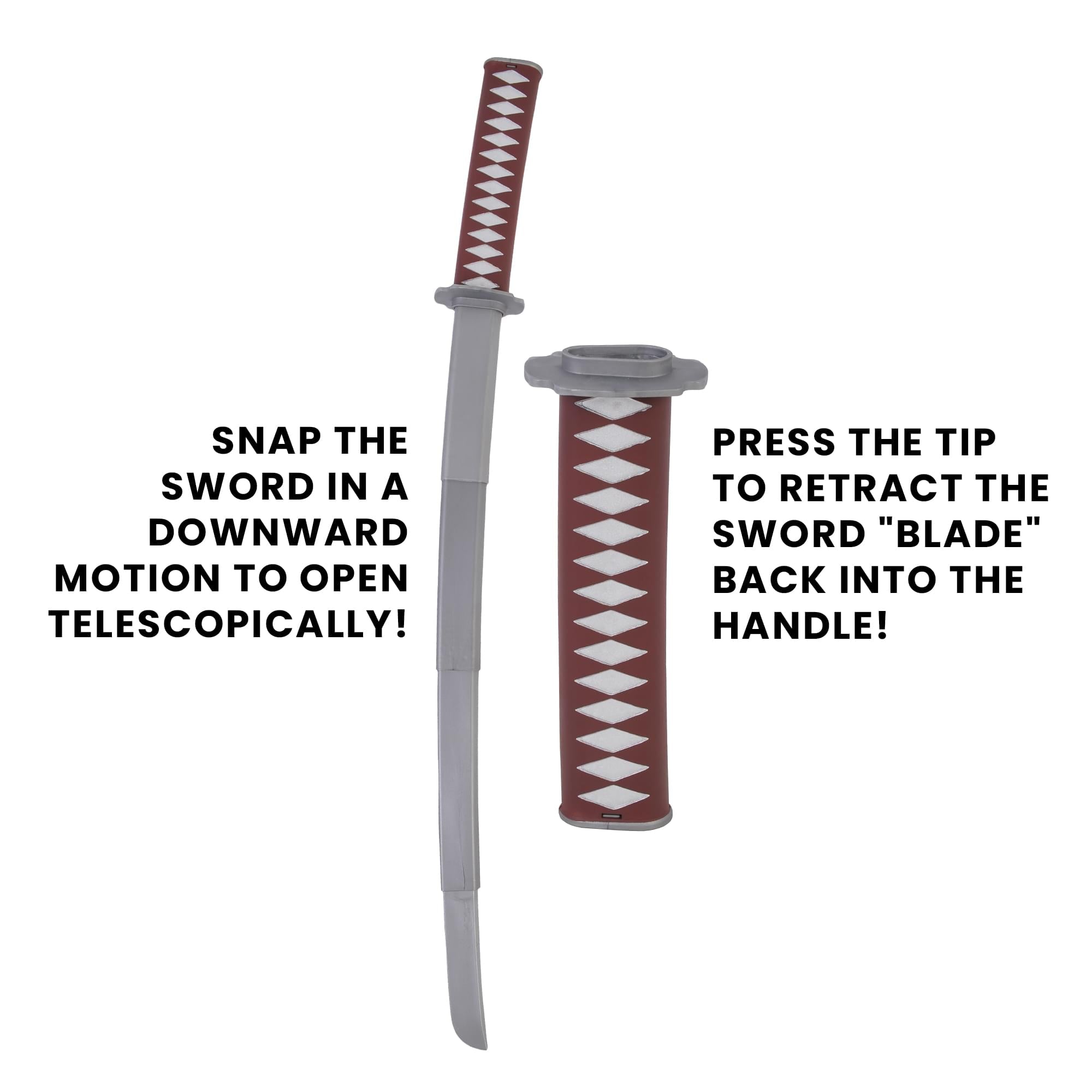 Retractable 27 Inch Katana Costume Accessory