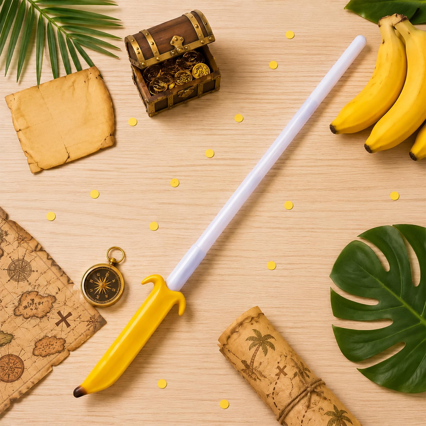 Retractable Banana Katana Costume Accessory | 27 Inches