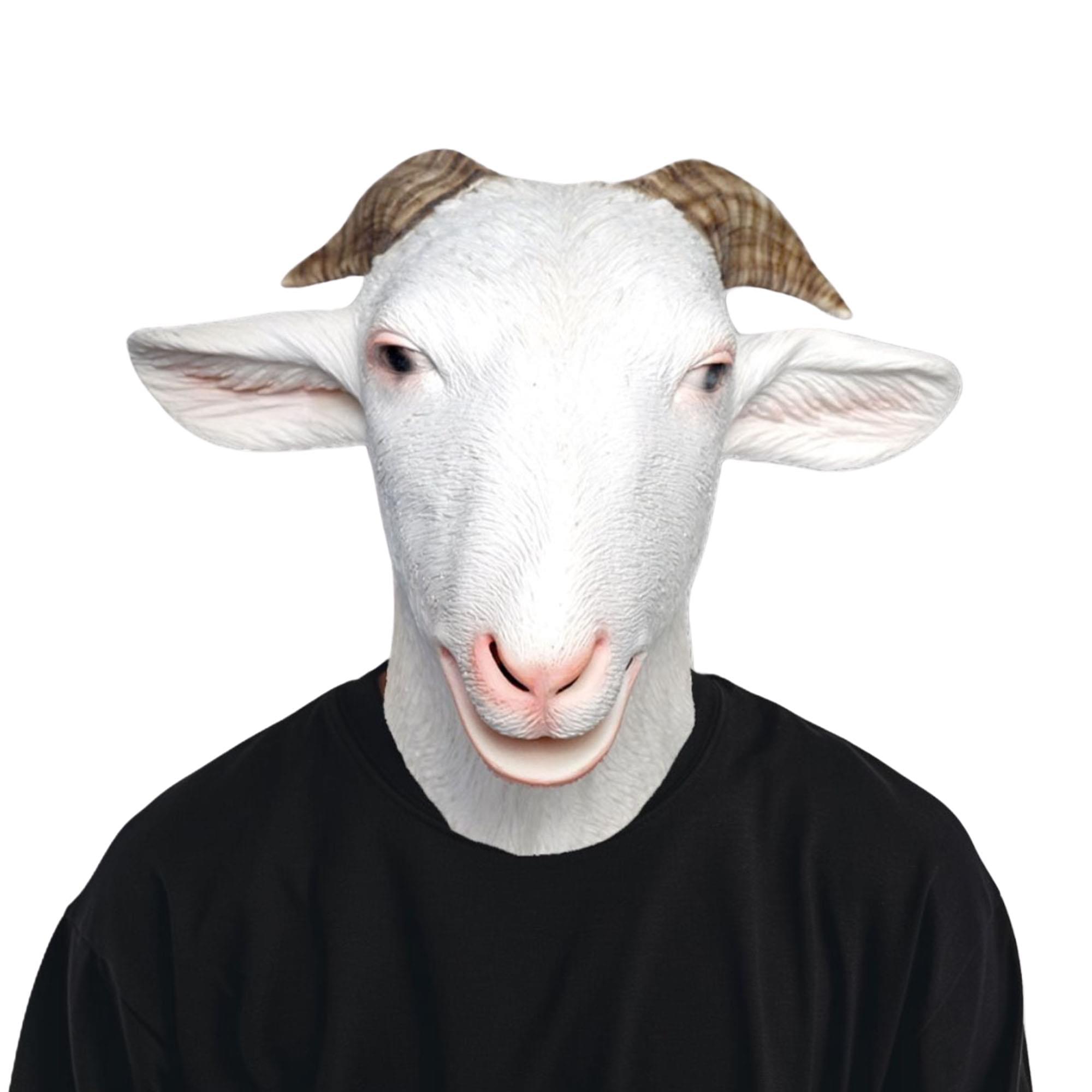 G.O.A.T Latex Adult Costume Mask | One Size Fits Most