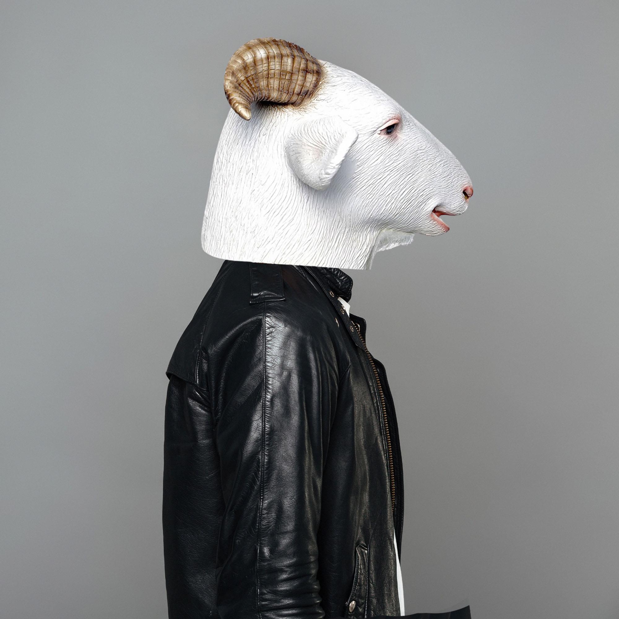 G.O.A.T Latex Adult Costume Mask | One Size Fits Most