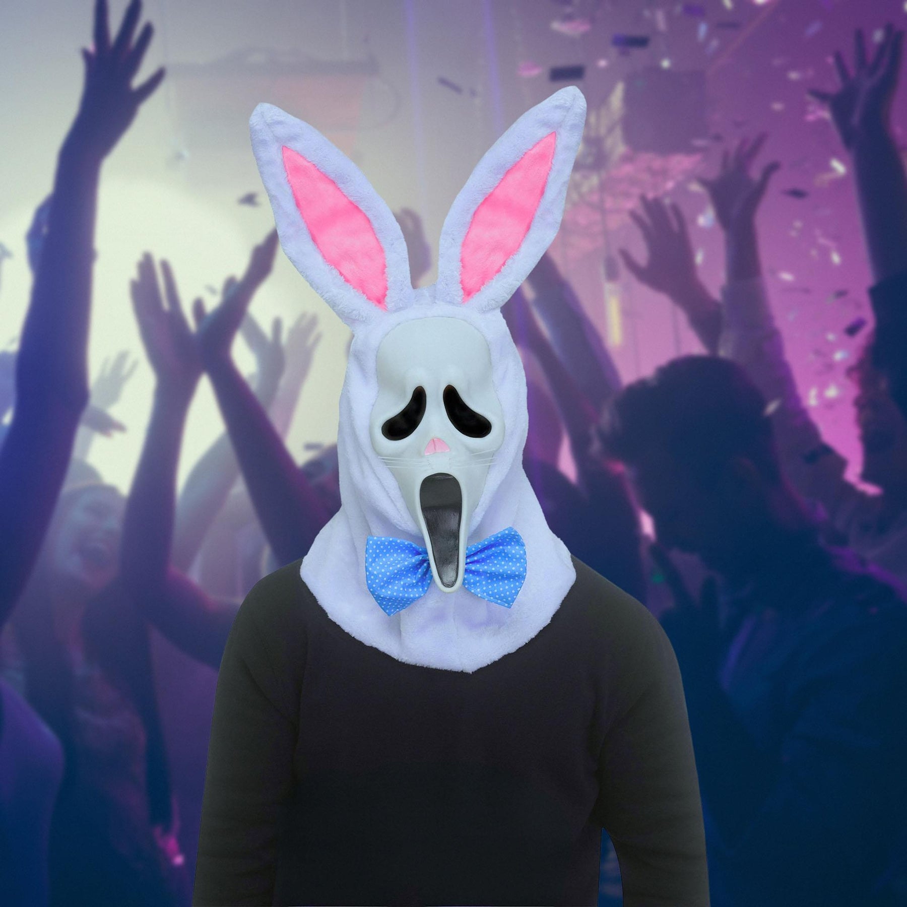 Scream Ghost Face Easter Bunny Adult Costume Mask