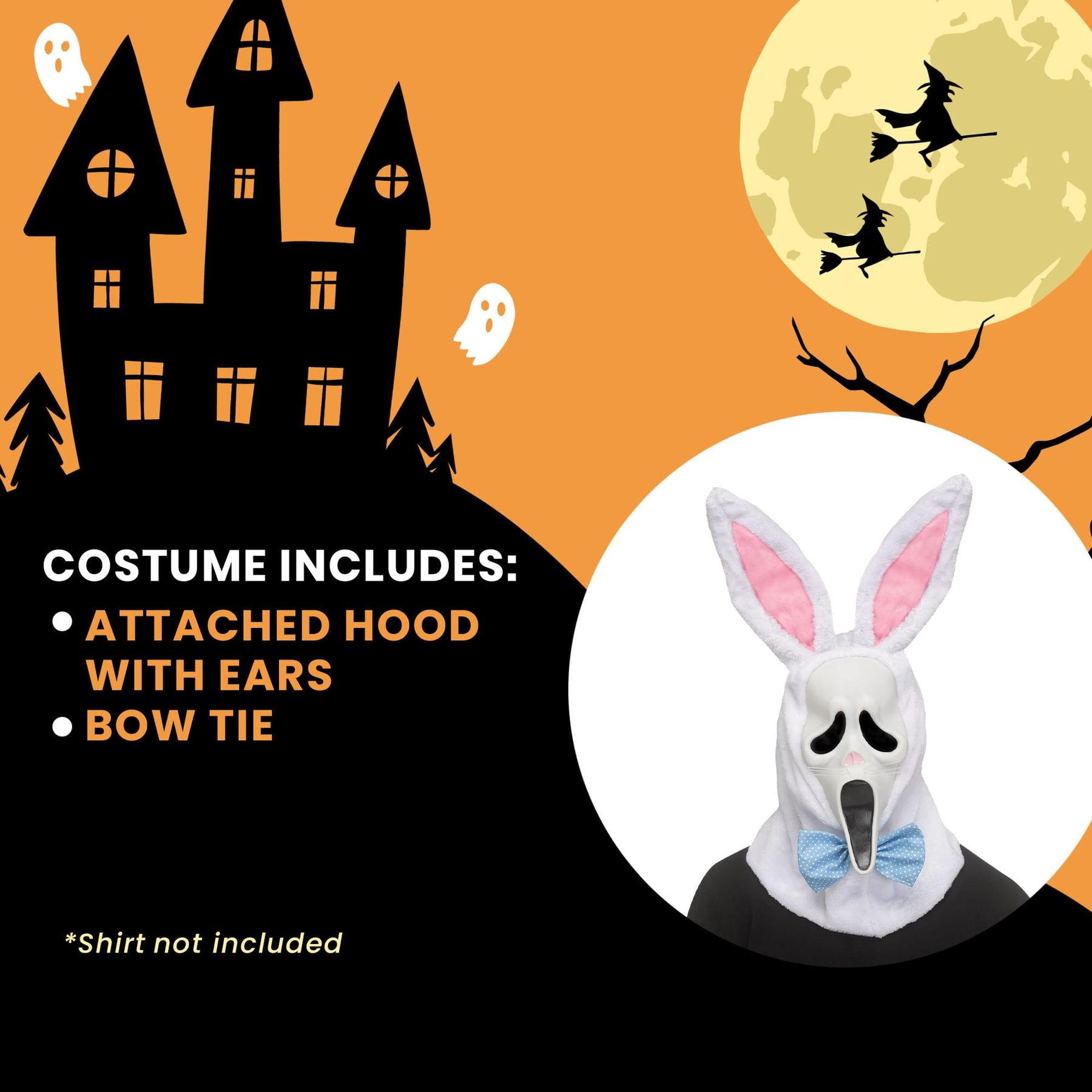 Scream Ghost Face Easter Bunny Adult Costume Mask