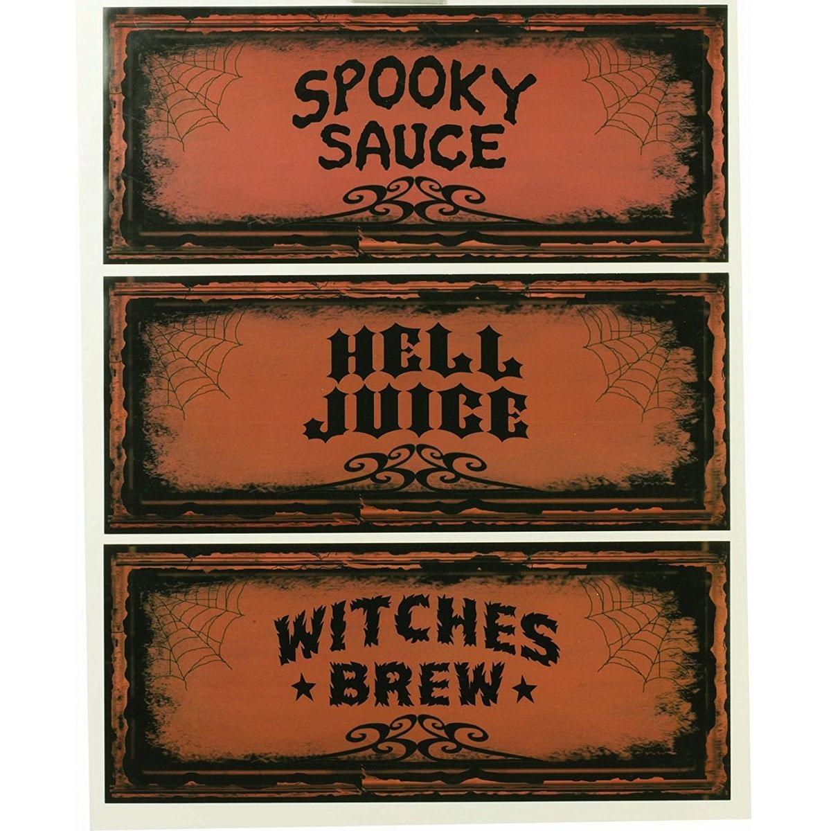 Halloween Soda Bottle Name Labels | Set of 3
