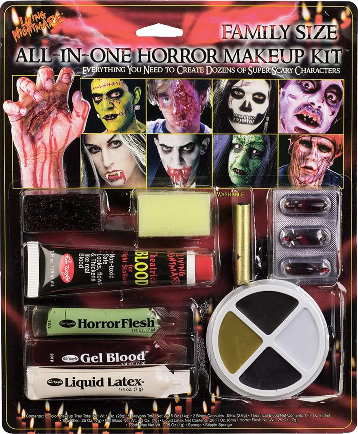 Family Size All In One Horror Costume Makeup Kit