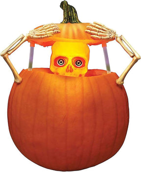 Light-Up Pumpkin Peeper Halloween Decor