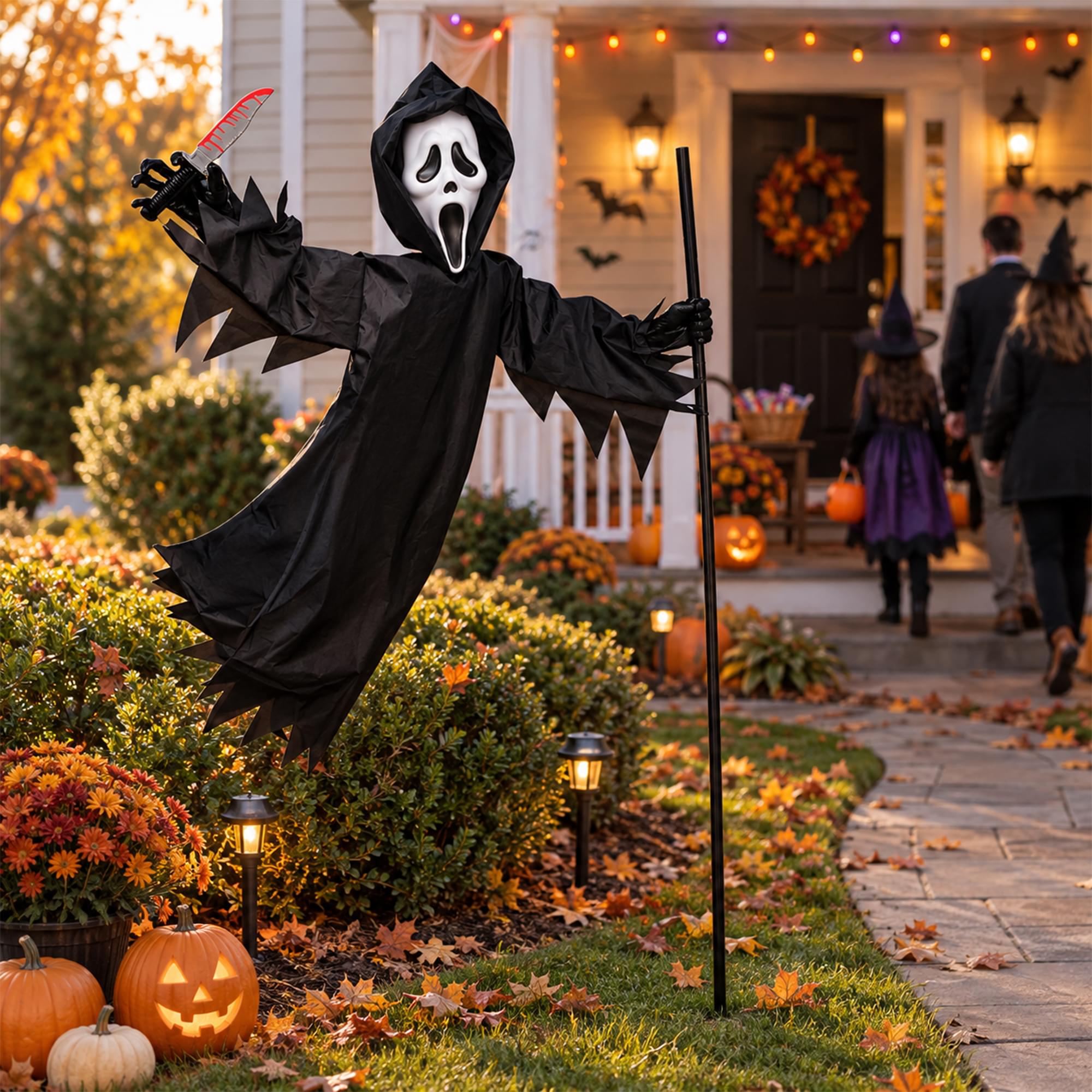 5 Foot Flying Ghost Face Halloween Yard Decor