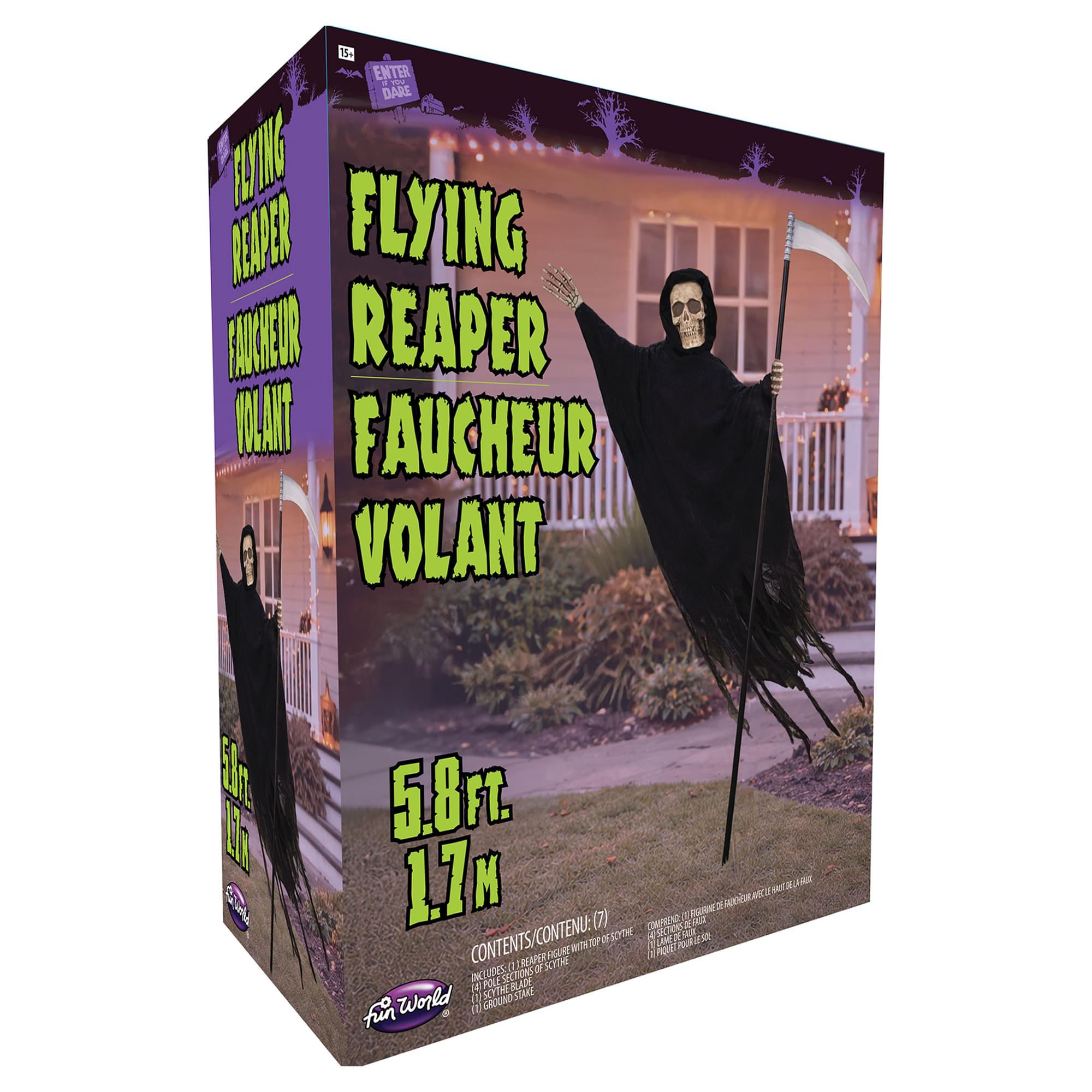 5 Foot Flying Reaper Halloween Yard Decor