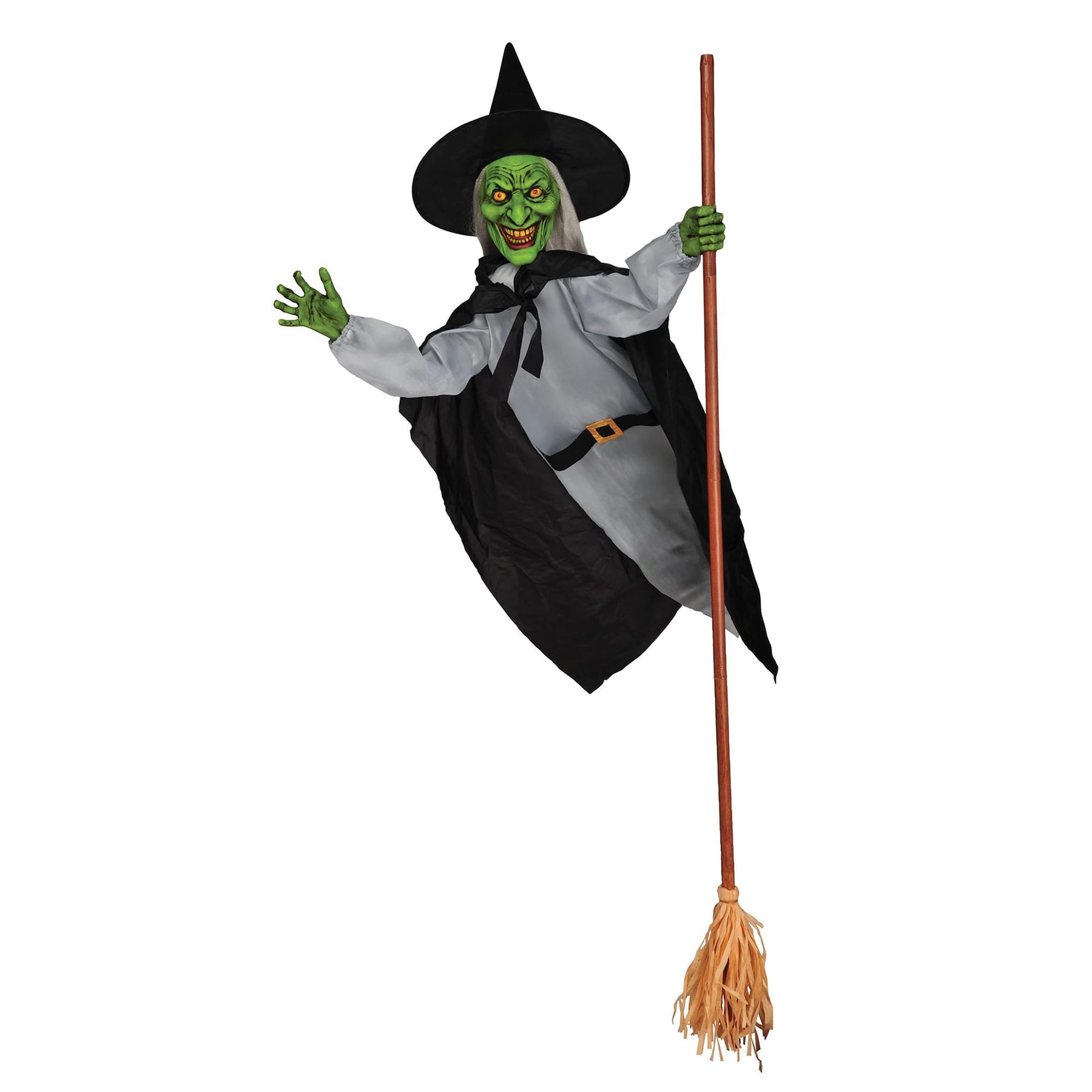 5 Foot Flying Witch Halloween Yard Decor
