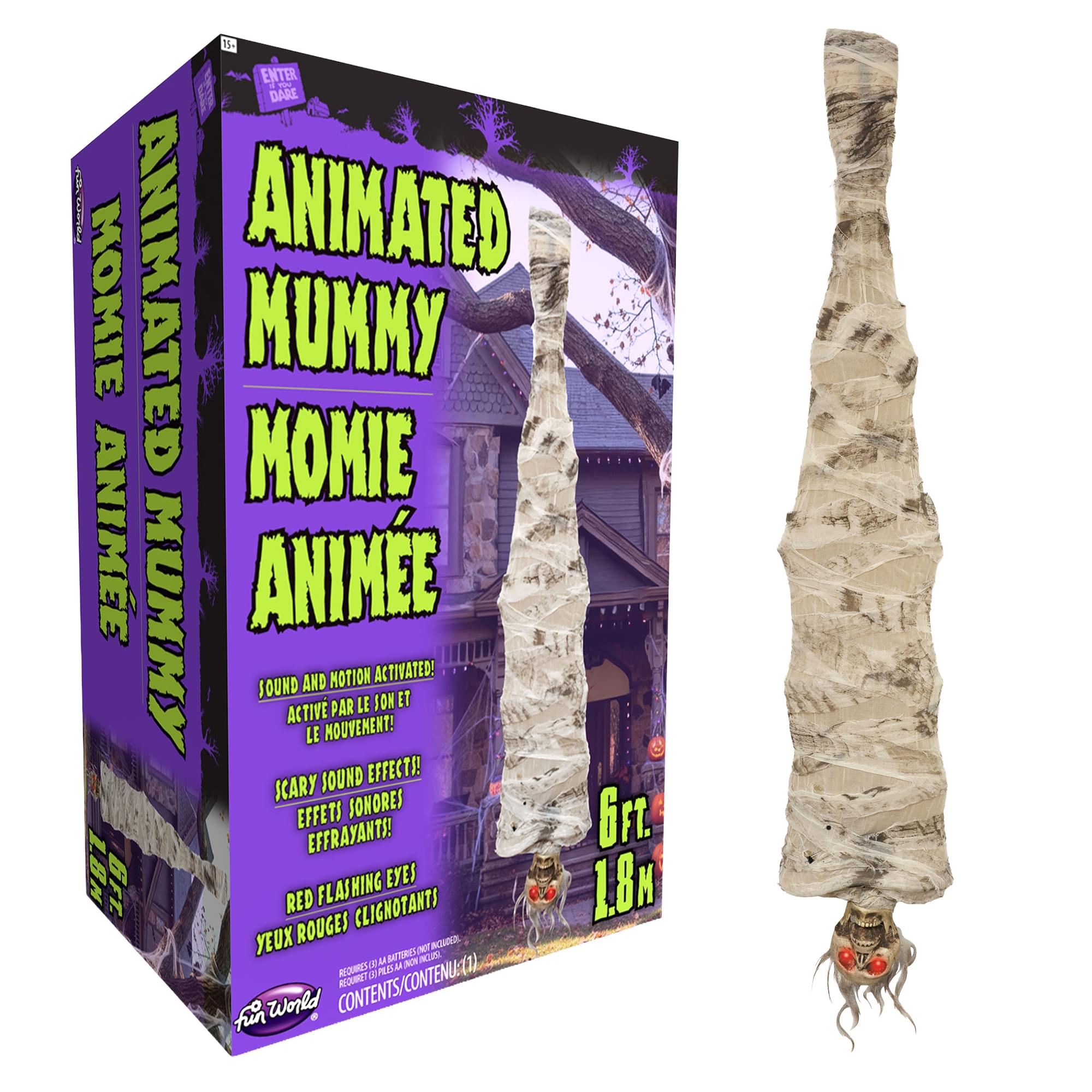 Animated Hanging Mummy Halloween Decor | 6 Feet
